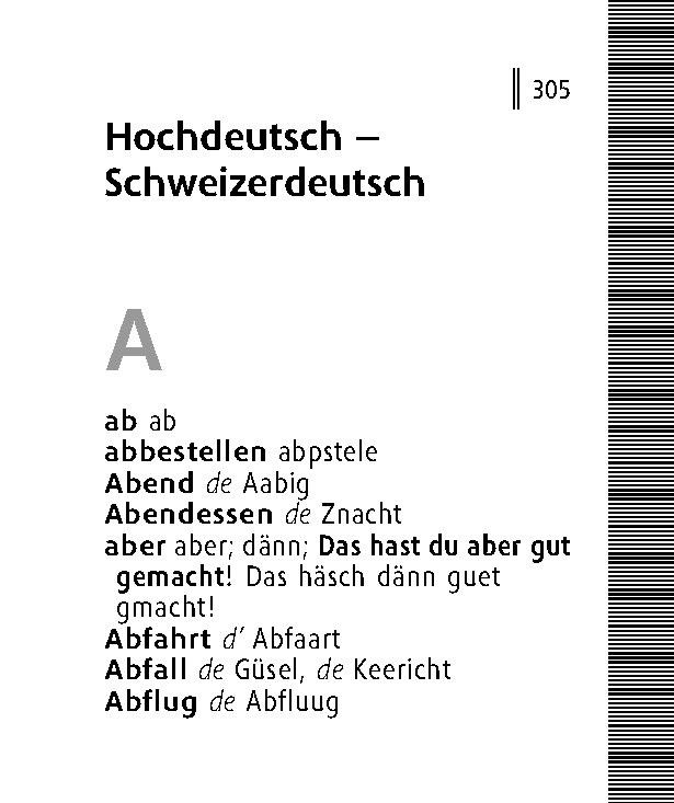 Beispielinhalt (Bild) Langenscheidt Lilliput Schweizerdeutsch