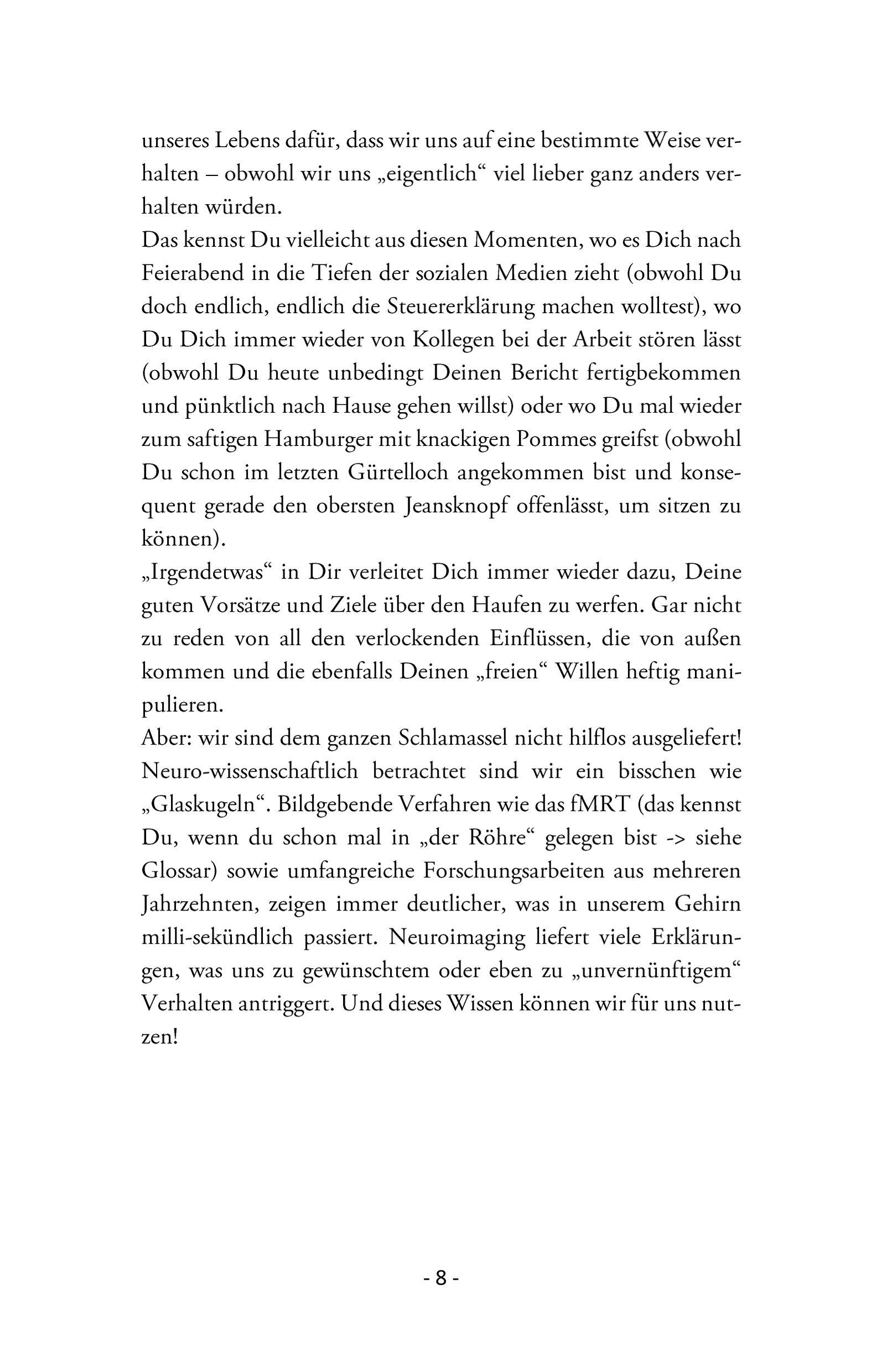 Beispielinhalt (Bild) Kopf voll, Hirn leer