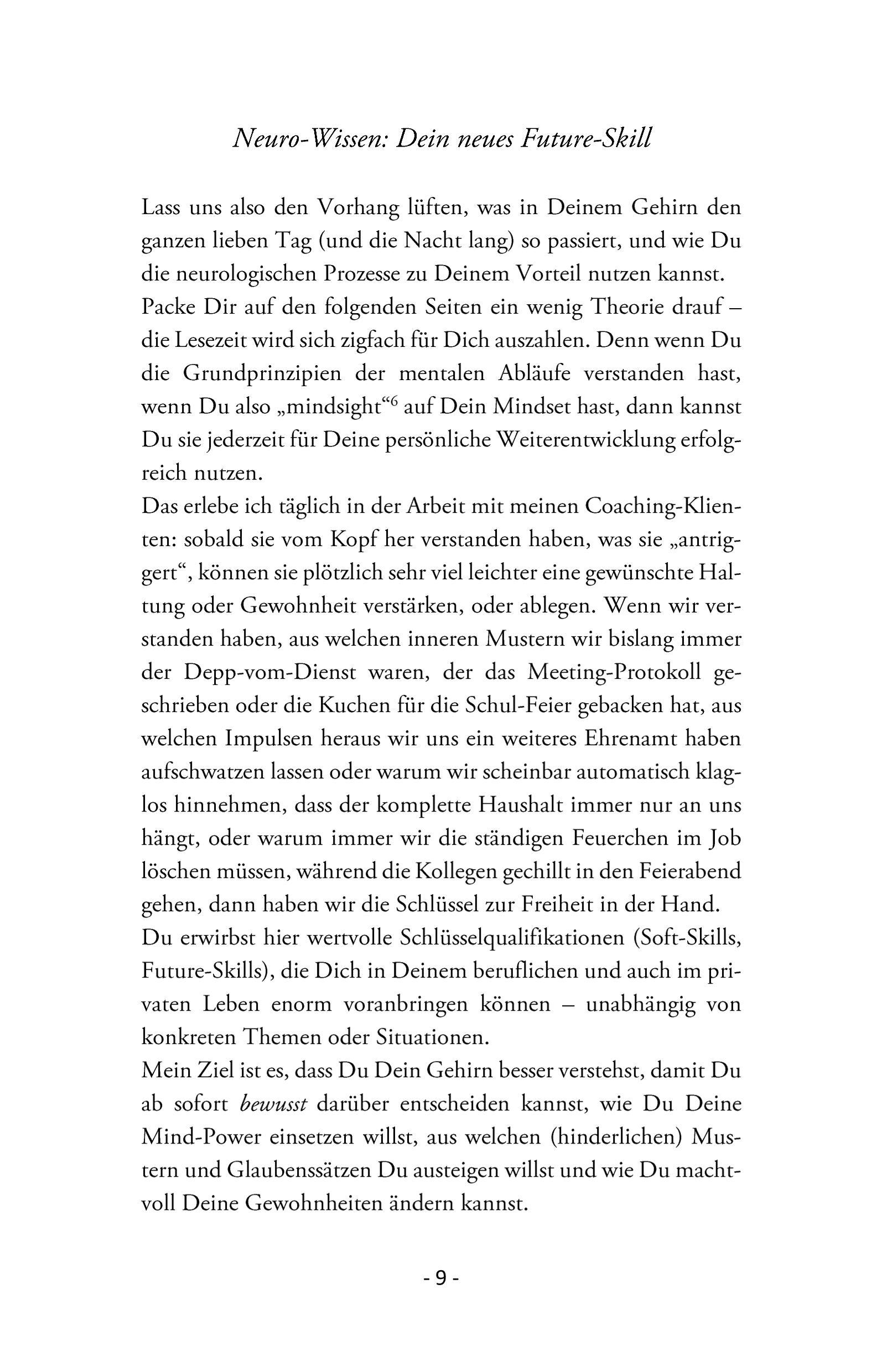 Beispielinhalt (Bild) Kopf voll, Hirn leer
