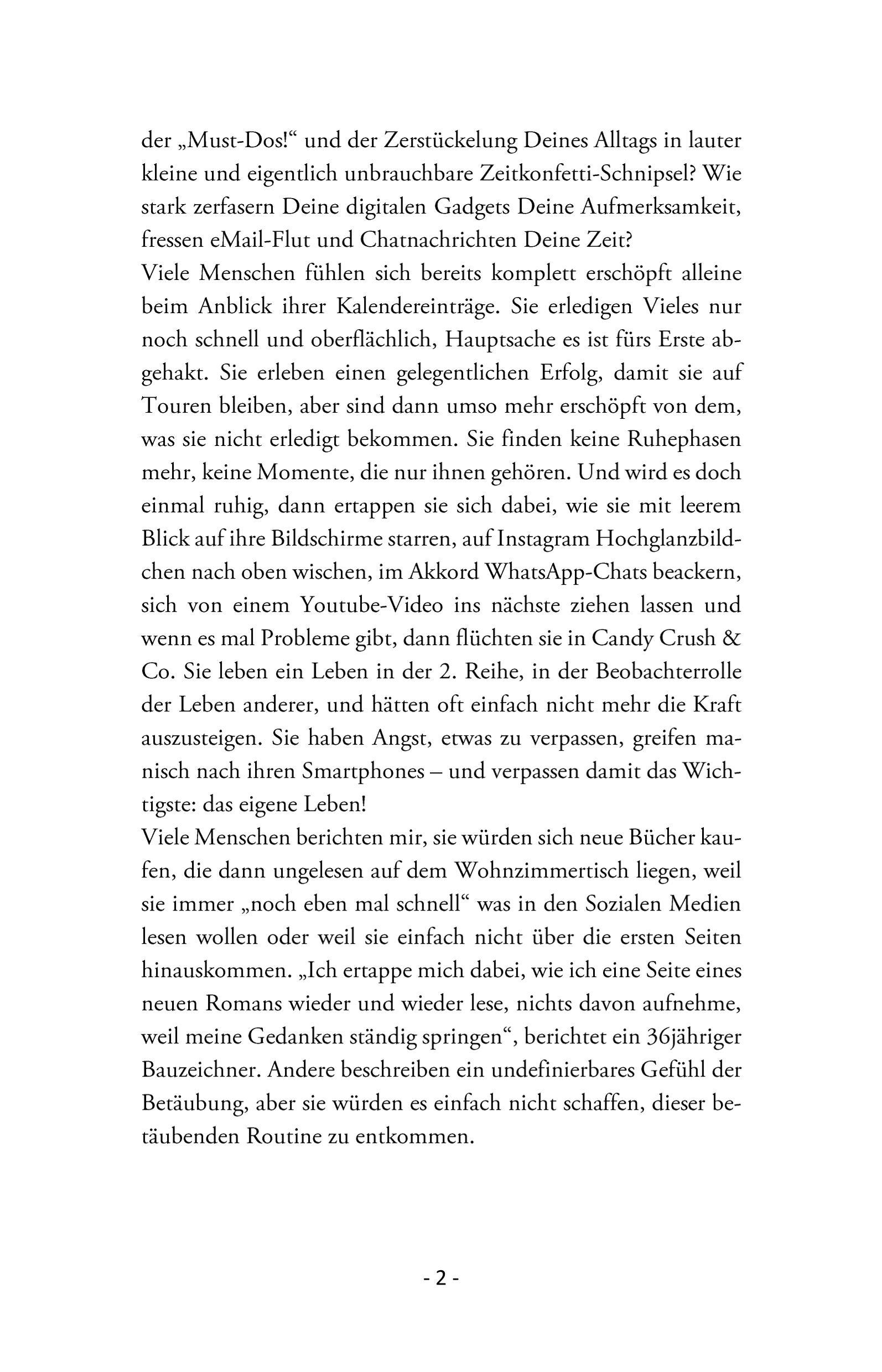 Beispielinhalt (Bild) Kopf voll, Hirn leer