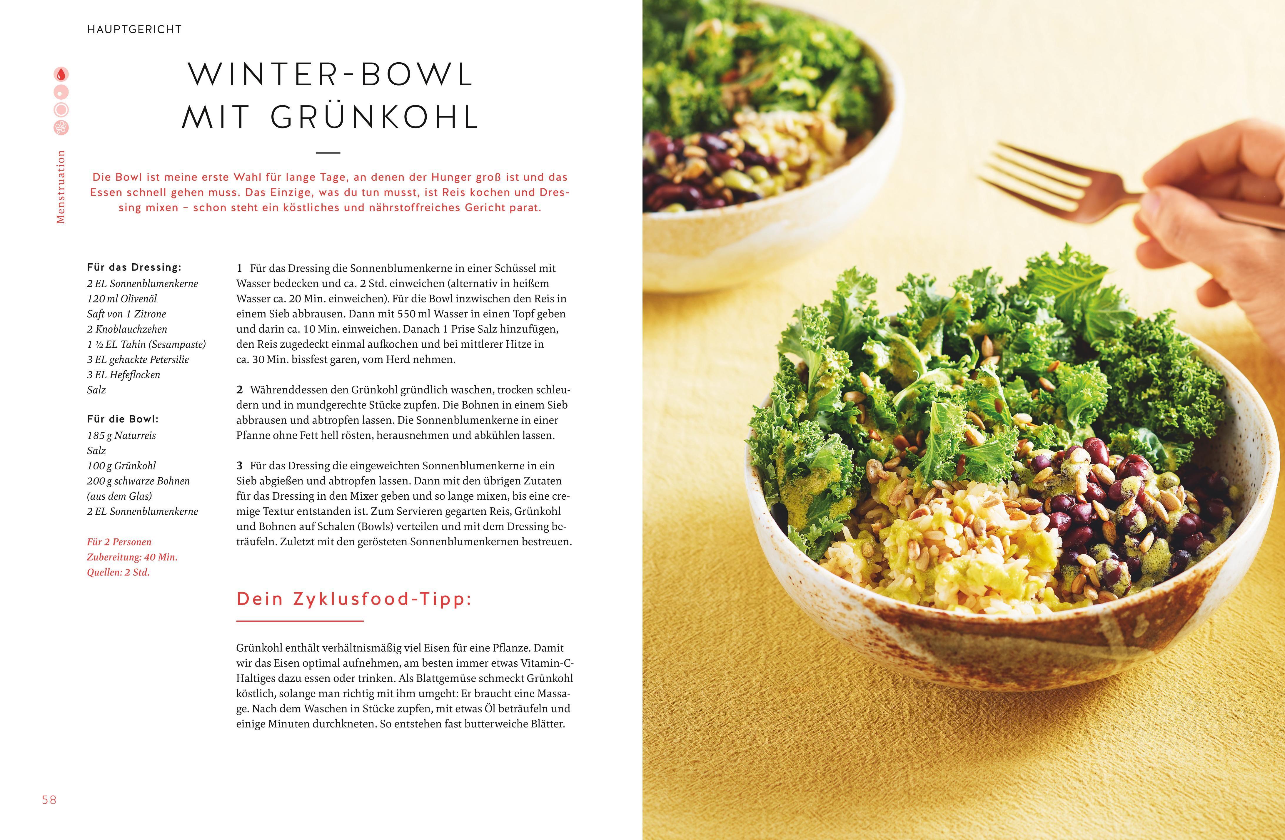 Beispielinhalt (Bild) Zyklus im Glück - Das Kochbuch