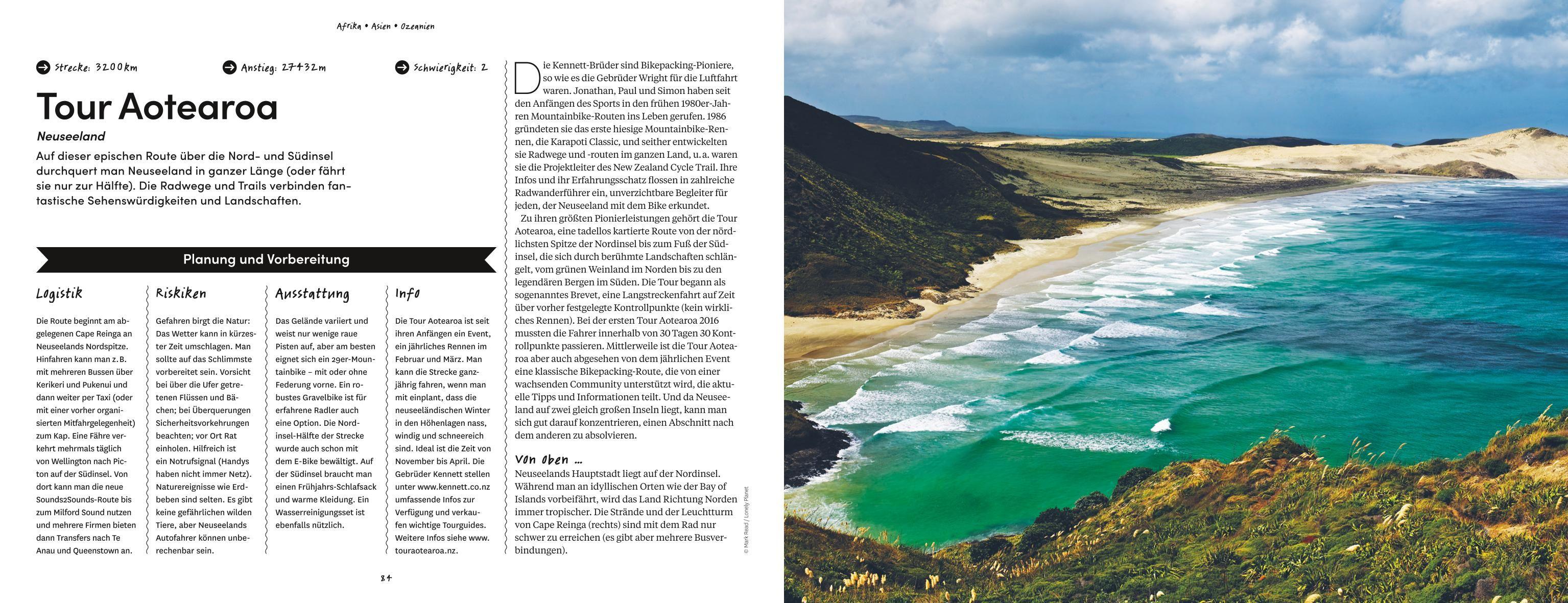 Beispielinhalt (Bild) Lonely Planet's Bikepacking Atlas