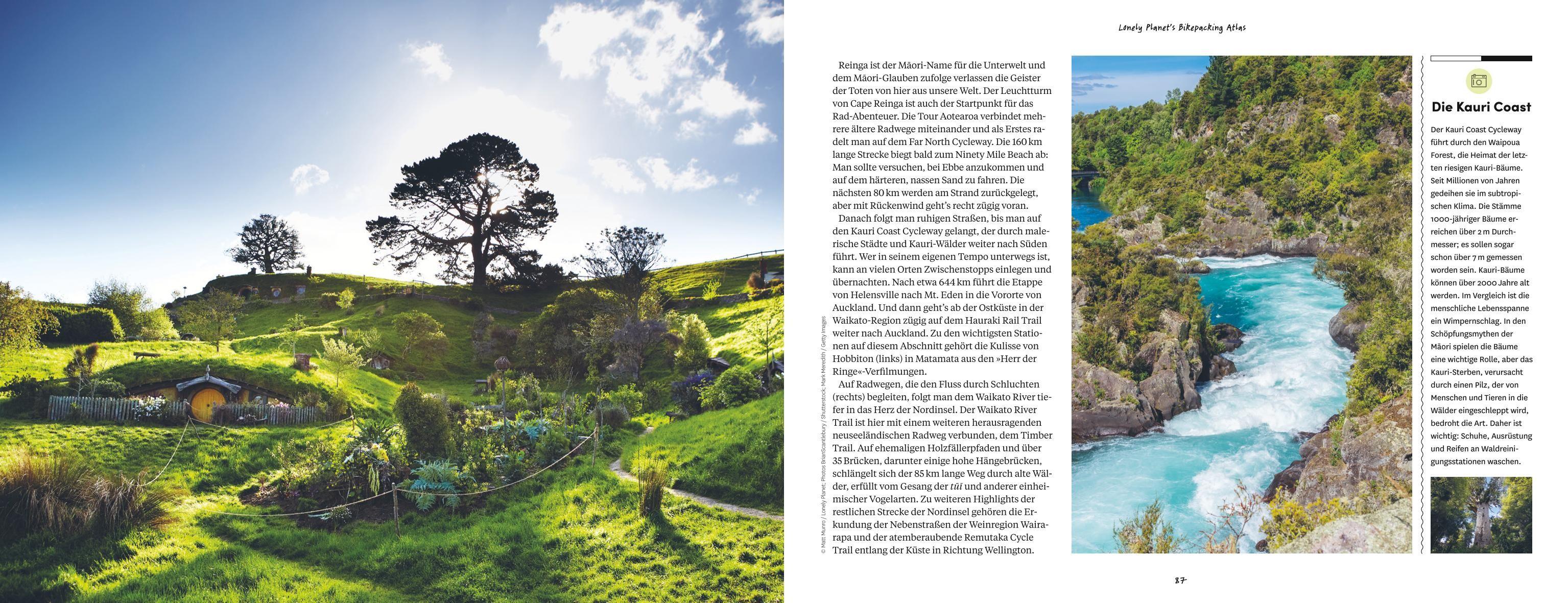 Beispielinhalt (Bild) Lonely Planet's Bikepacking Atlas