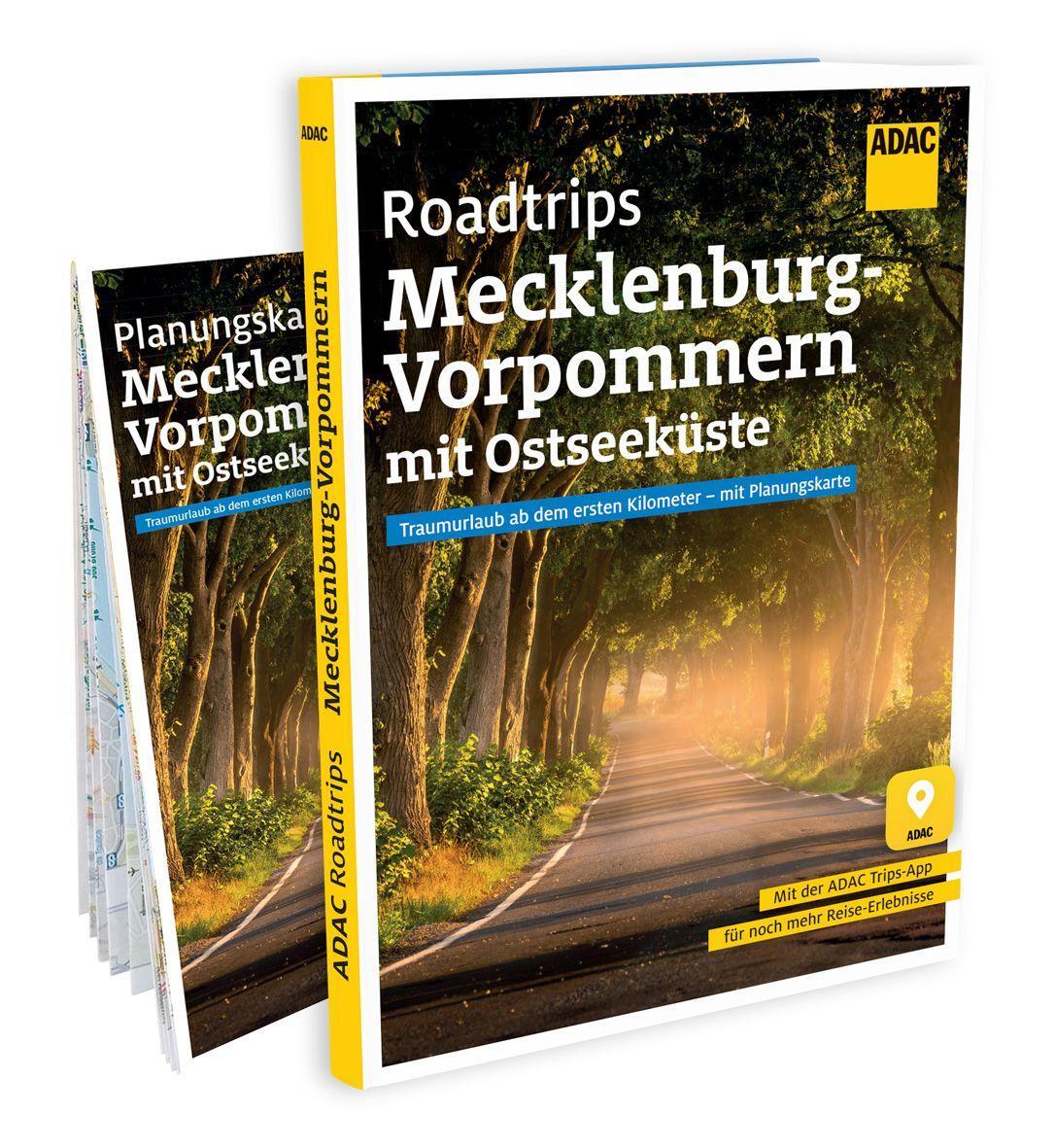 Vorderes Coverbild ADAC Roadtrips Mecklenburg-Vorpommern mit Ostseeküste