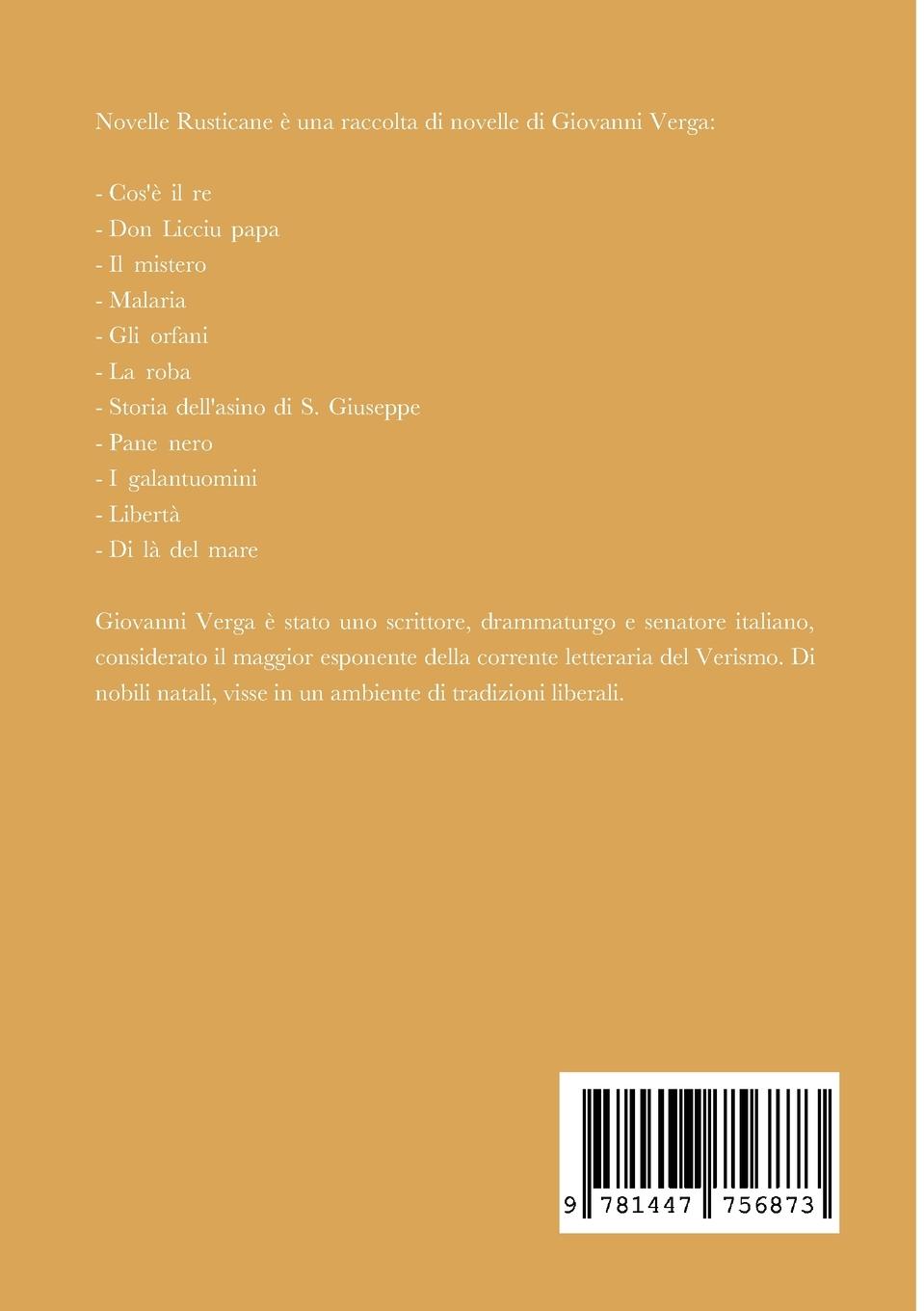 Rückseitencover NOVELLE RUSTICANE