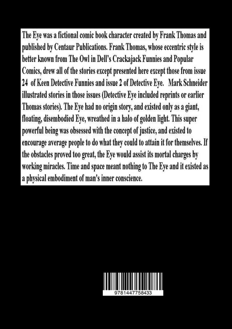 Rückseitencover The Eye Detective