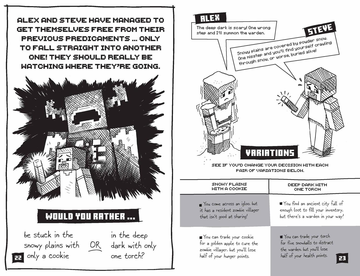 Beispielinhalt (Bild) Minecraft Would You Rather