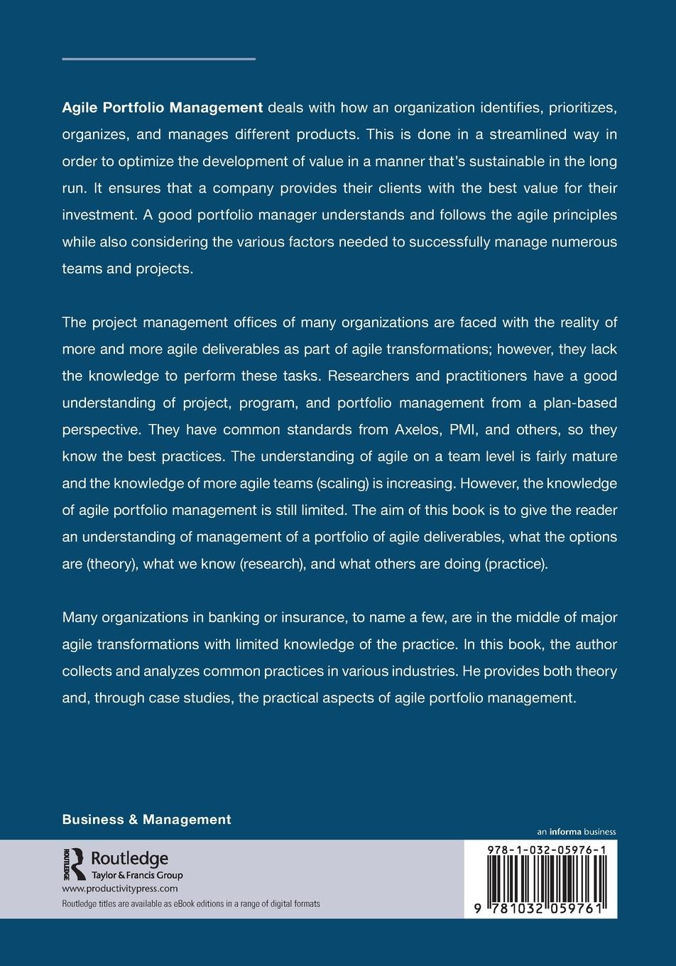 Rückseitencover Agile Portfolio Management