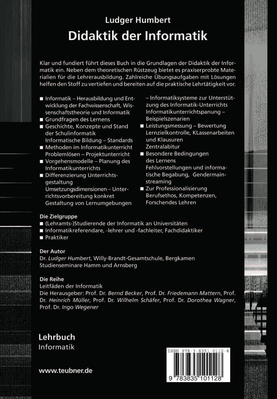 Rückseitencover Didaktik der Informatik