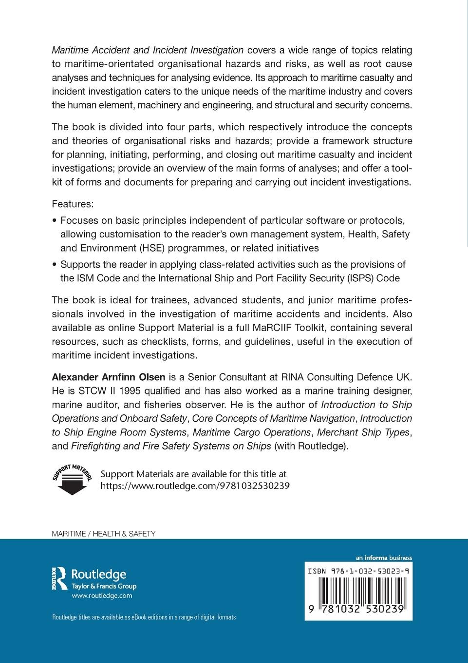 Rückseitencover Maritime Accident and Incident Investigation