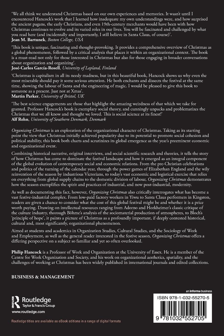 Rückseitencover Organizing Christmas