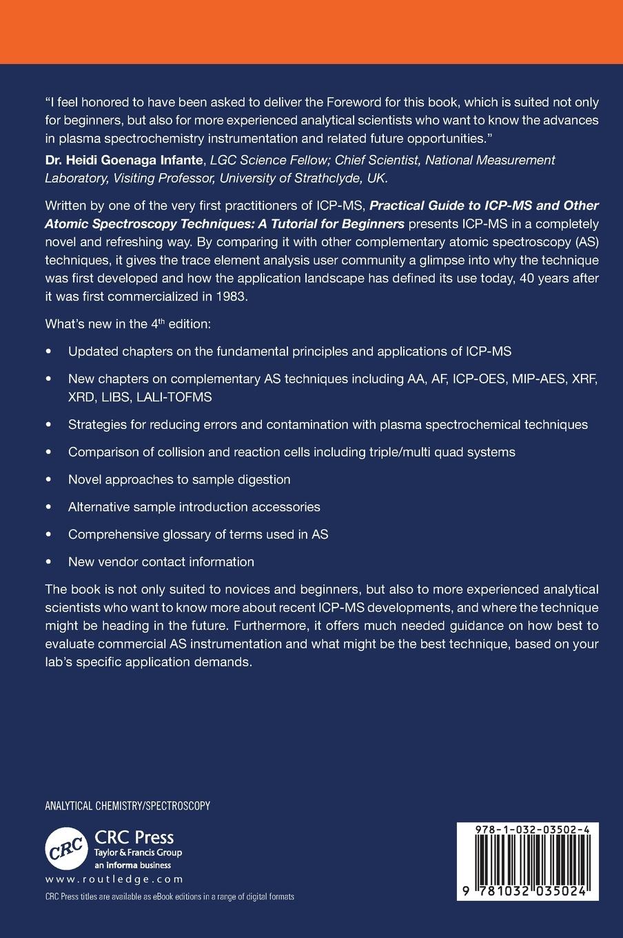 Rückseitencover Practical Guide to ICP-MS and Other Atomic Spectroscopy Techniques