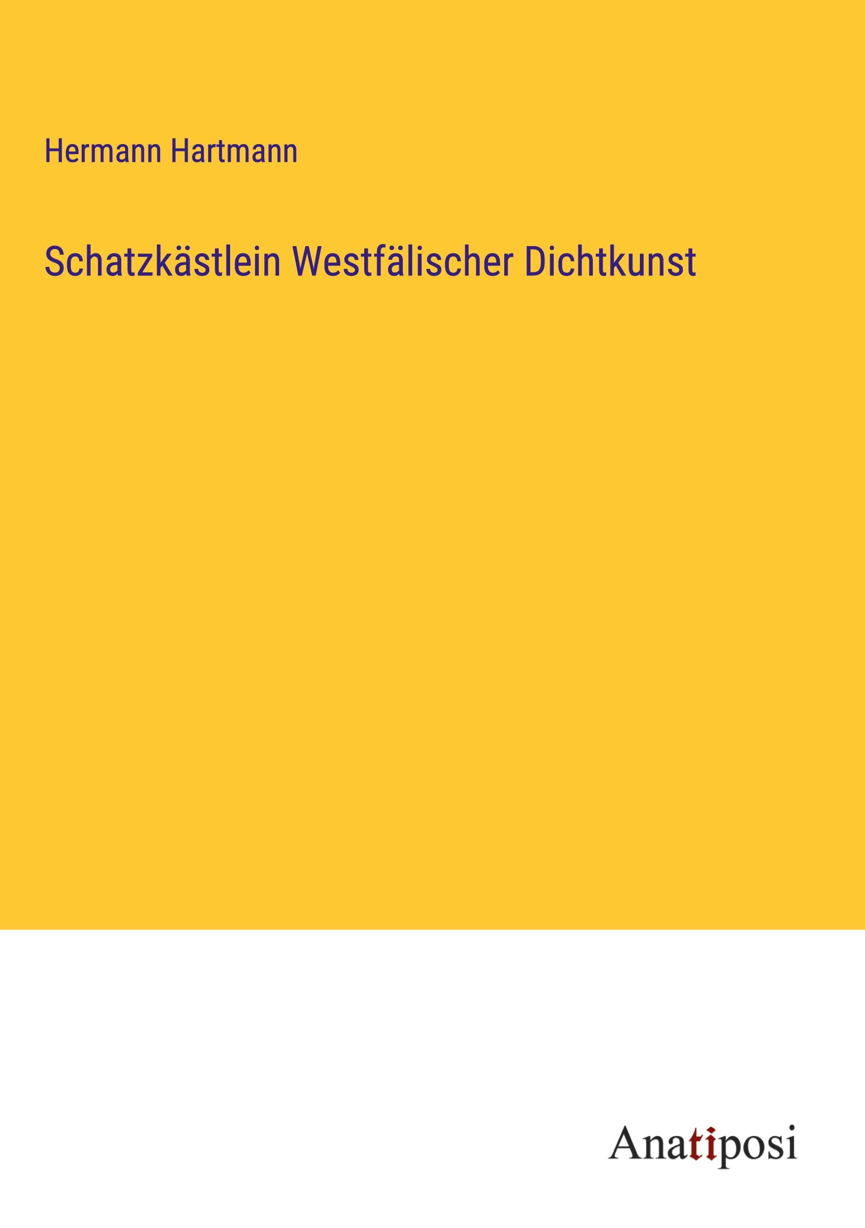 Vorderes Coverbild Schatzkästlein Westfälischer Dichtkunst