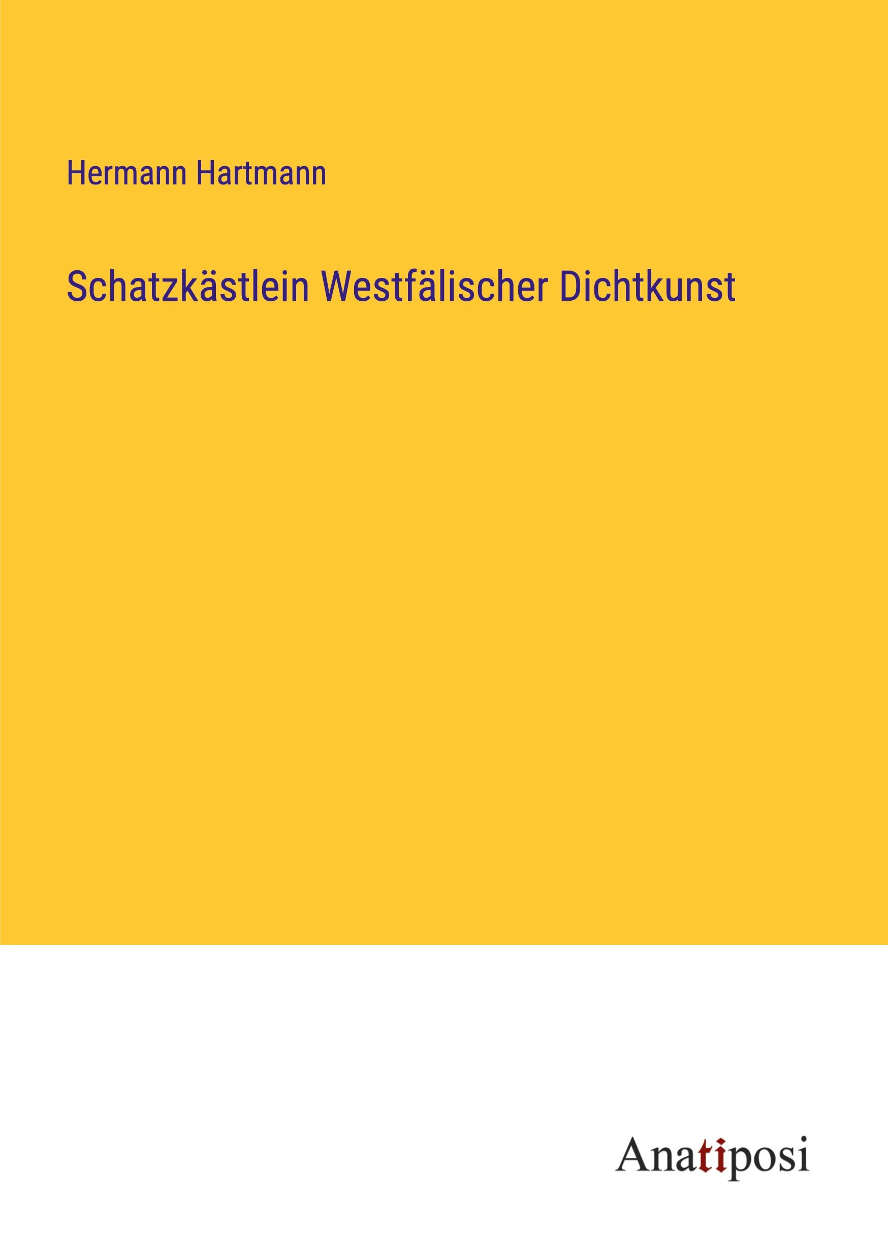 Vorderes Coverbild Schatzkästlein Westfälischer Dichtkunst
