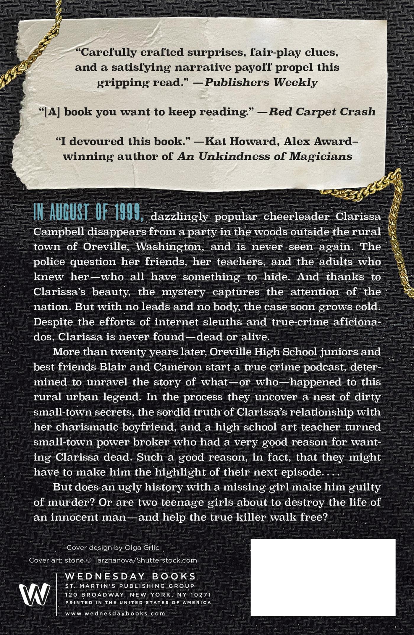 Rückseitencover Missing Clarissa