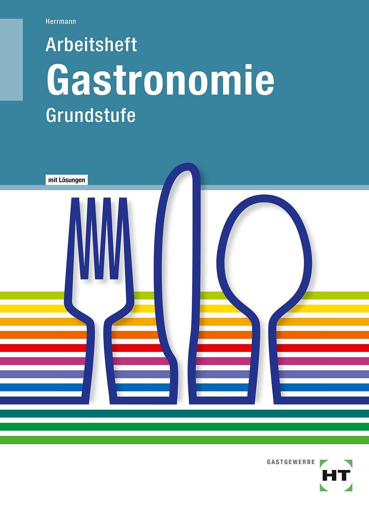Vorderes Coverbild Arbeitsheft mit eingetragenen Lösungen Gastronomie