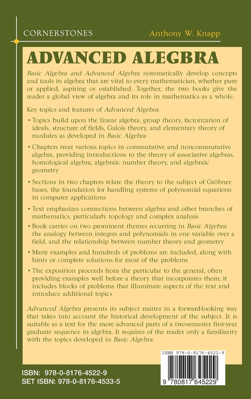 Rückseitencover Advanced Algebra