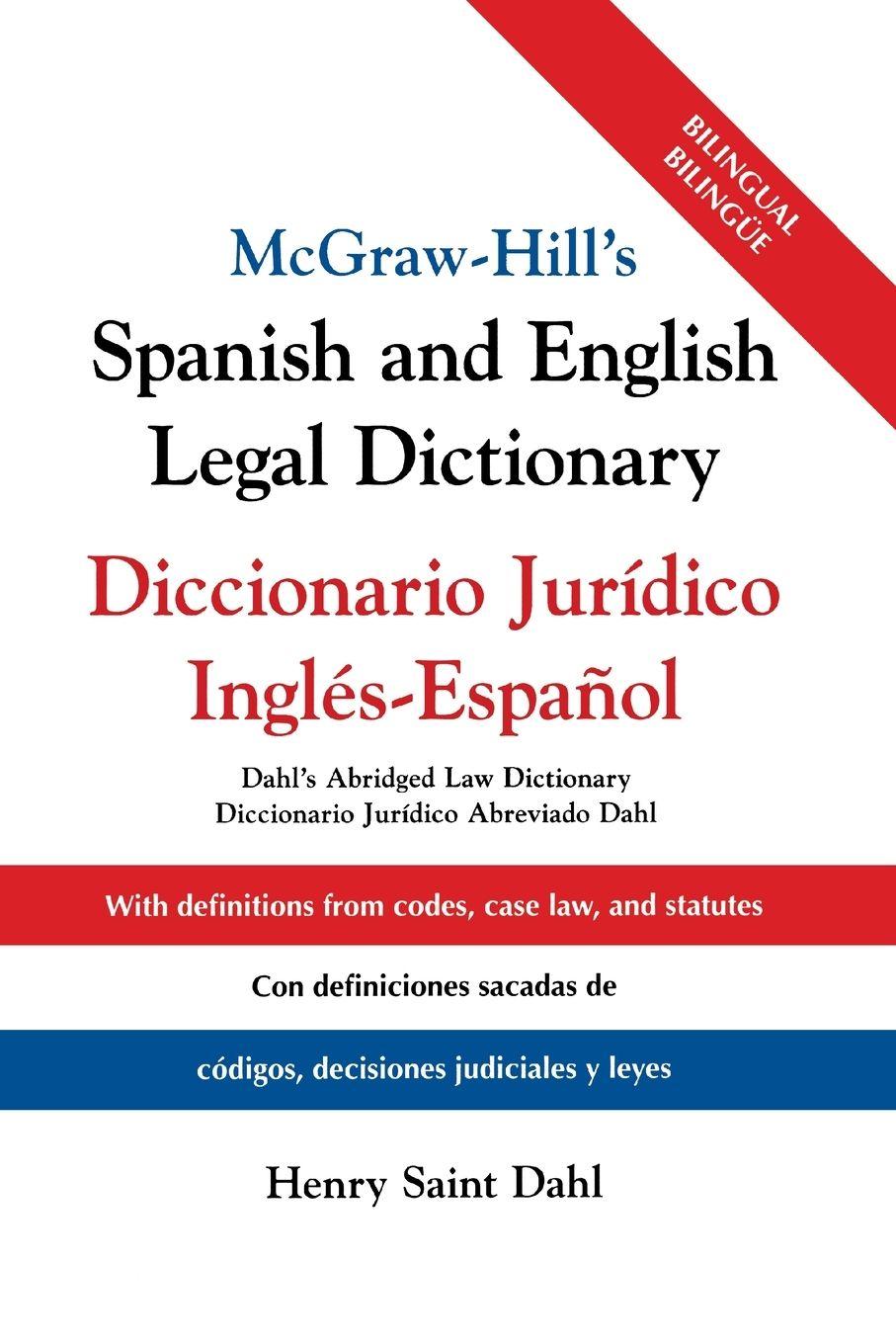 Vorderes Coverbild McGraw-Hill's Spanish and English Legal Dictionary
