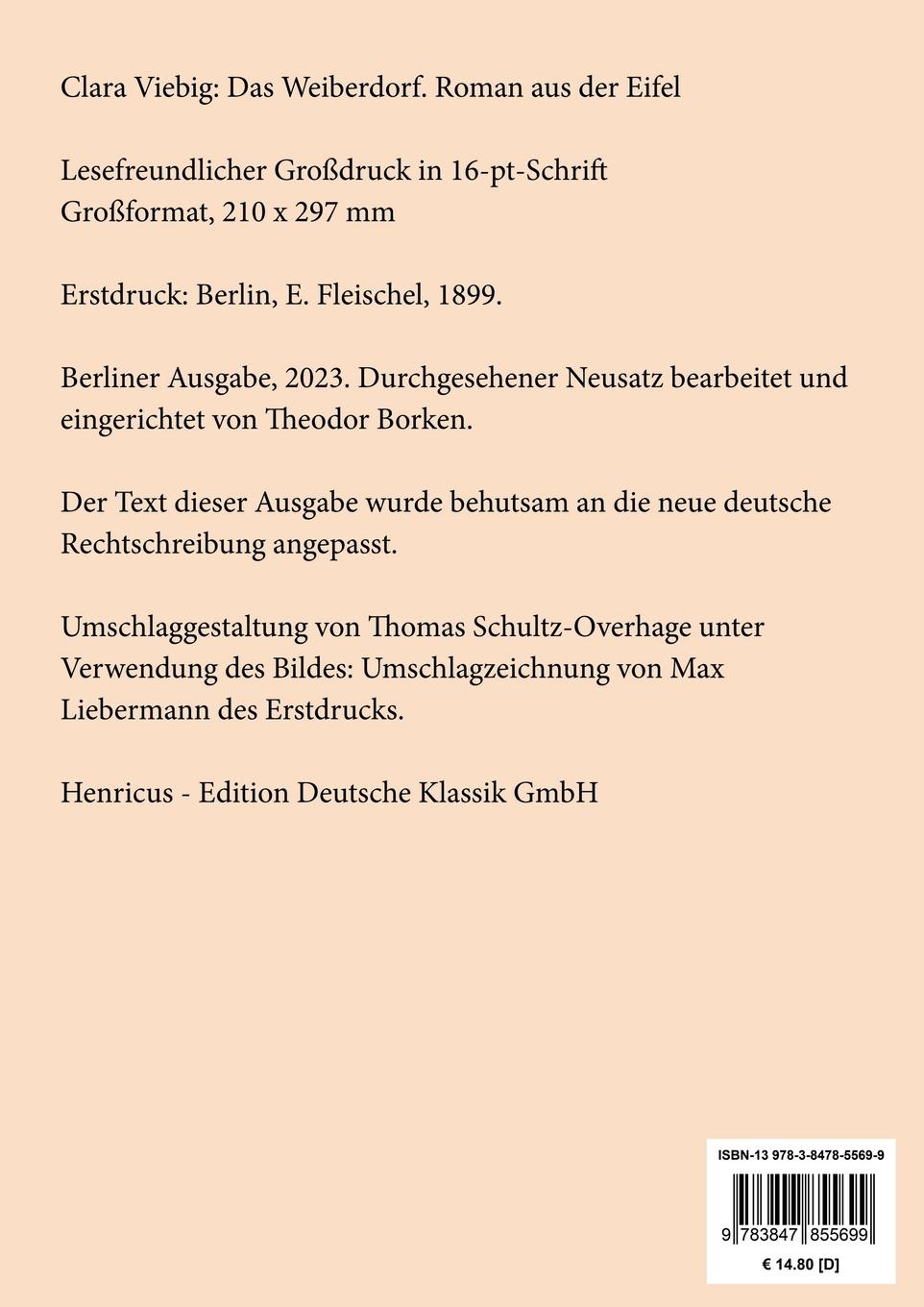 Rückseitencover Das Weiberdorf (Großdruck)