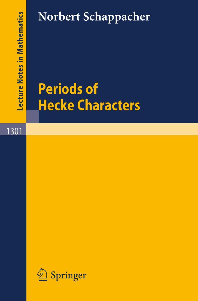 Vorderes Coverbild Periods of Hecke Characters