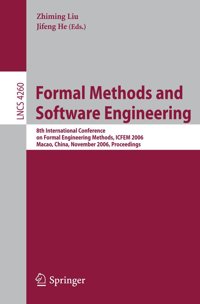 Vorderes Coverbild Formal Methods and Software Engineering