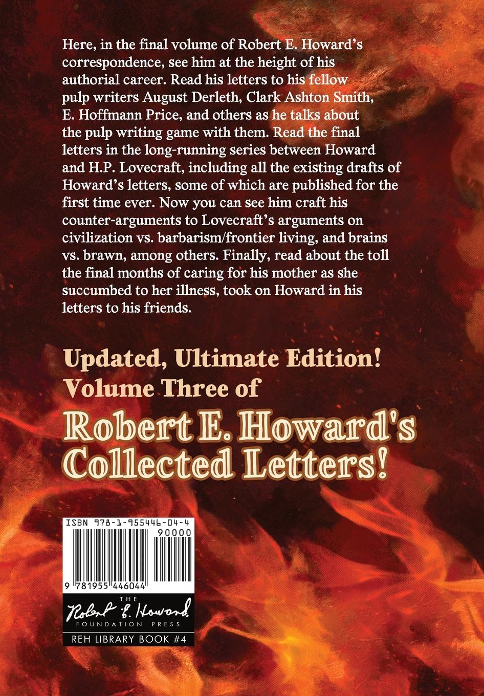 Rückseitencover The Collected Letters of Robert E. Howard, Volume 3