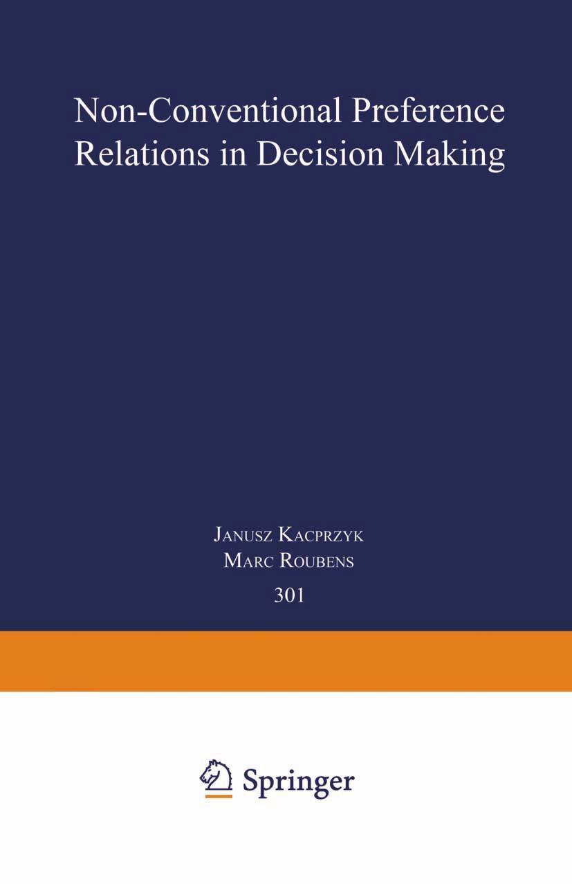 Vorderes Coverbild Non-Conventional Preference Relations in Decision Making