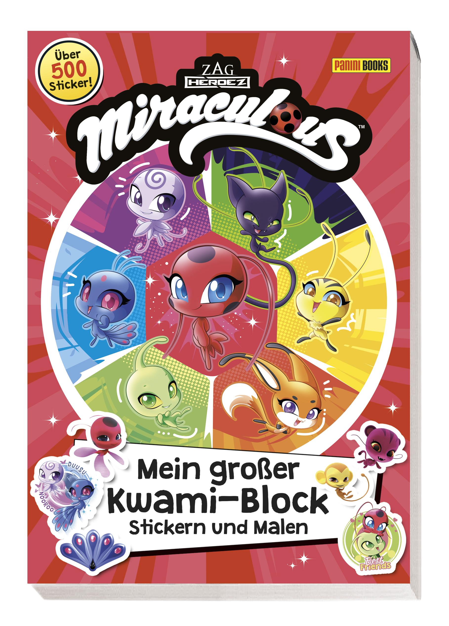 Vorderes Coverbild Miraculous: Mein großer Kwami-Block - Stickern und Malen