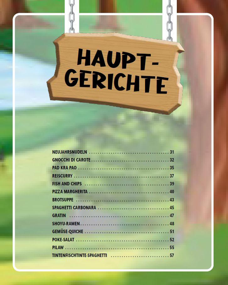 Beispielinhalt (Bild) Das inoffizielle Animal Crossing Kochbuch
