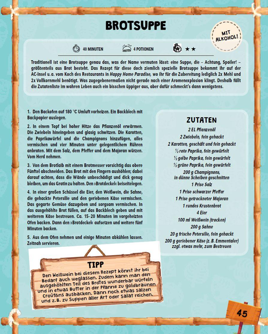 Beispielinhalt (Bild) Das inoffizielle Animal Crossing Kochbuch