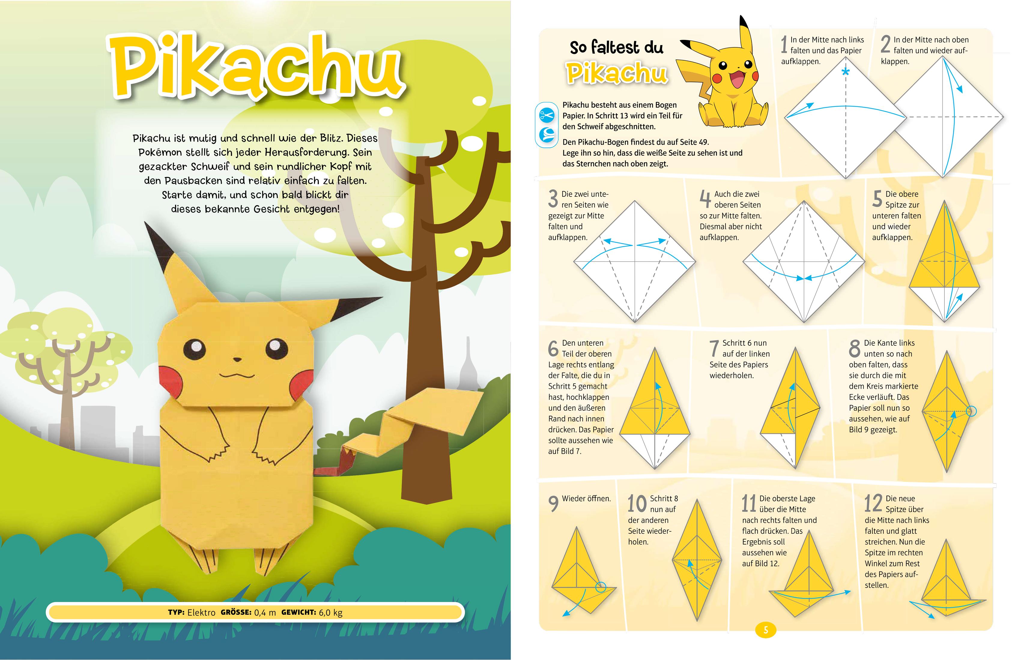 Beispielinhalt (Bild) Pokémon: Origami - Falte Dein eigenes Pokémon