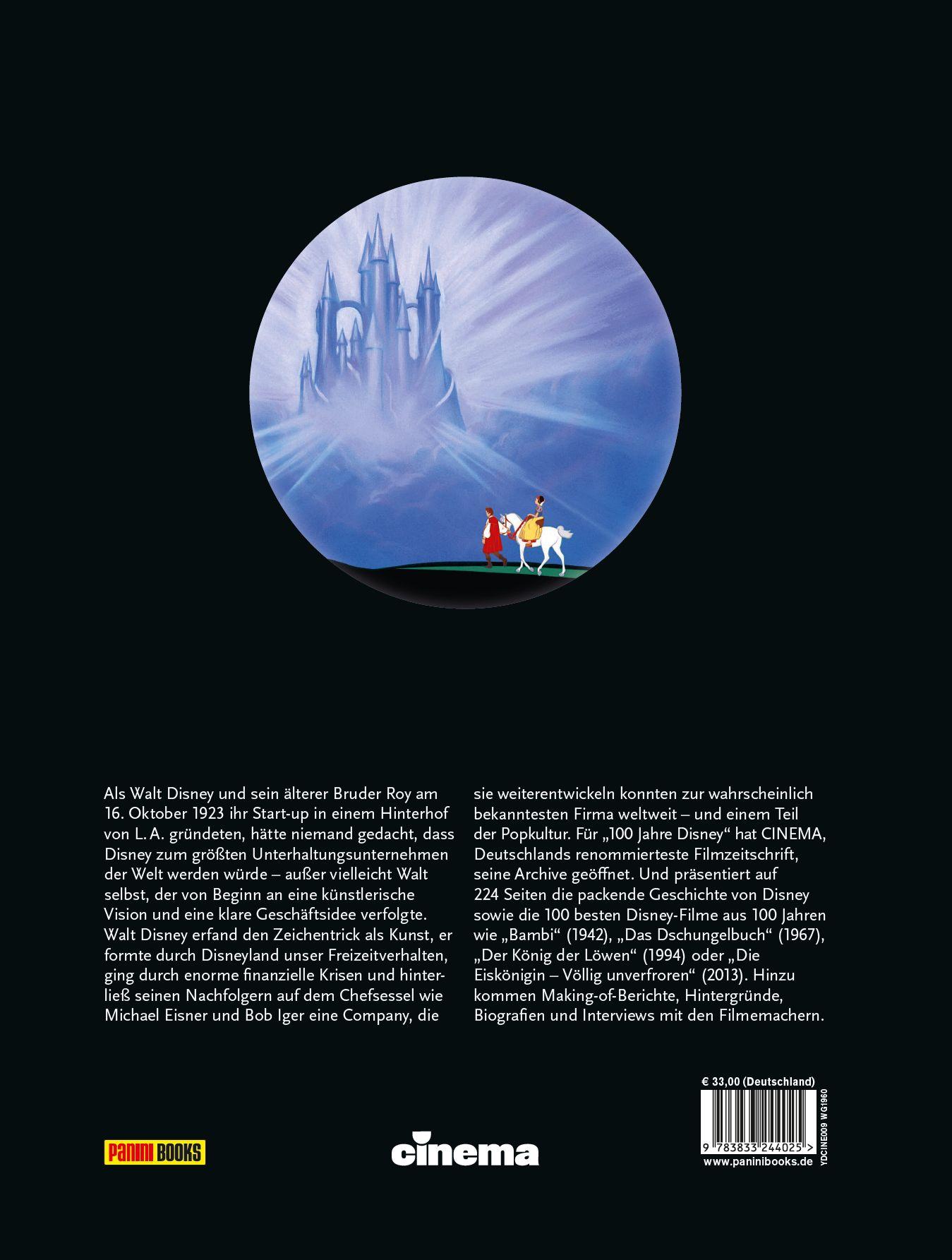 Rückseitencover Cinema präsentiert: 100 Jahre Disney