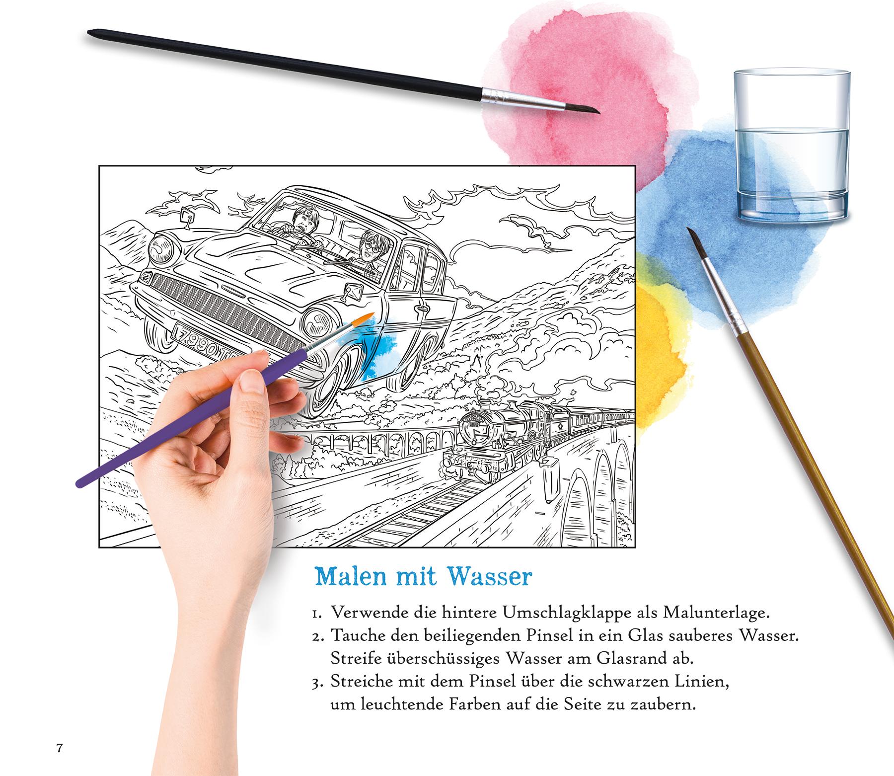 Beispielinhalt (Bild) Aus den Filmen zu Harry Potter: Magischer Wasserzauber - Bring Farbe in die Zauberwelt!