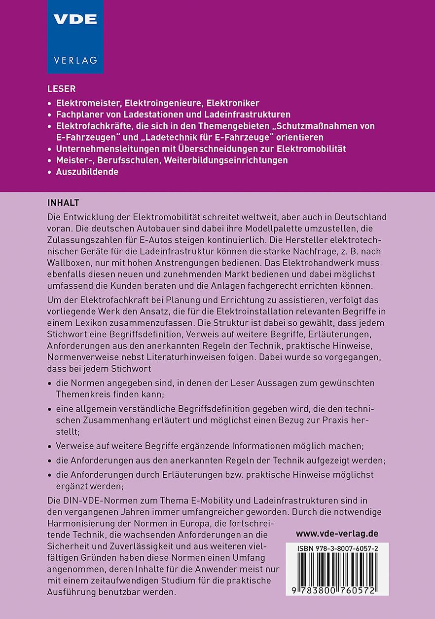 Rückseitencover Lexikon der Elektromobilität