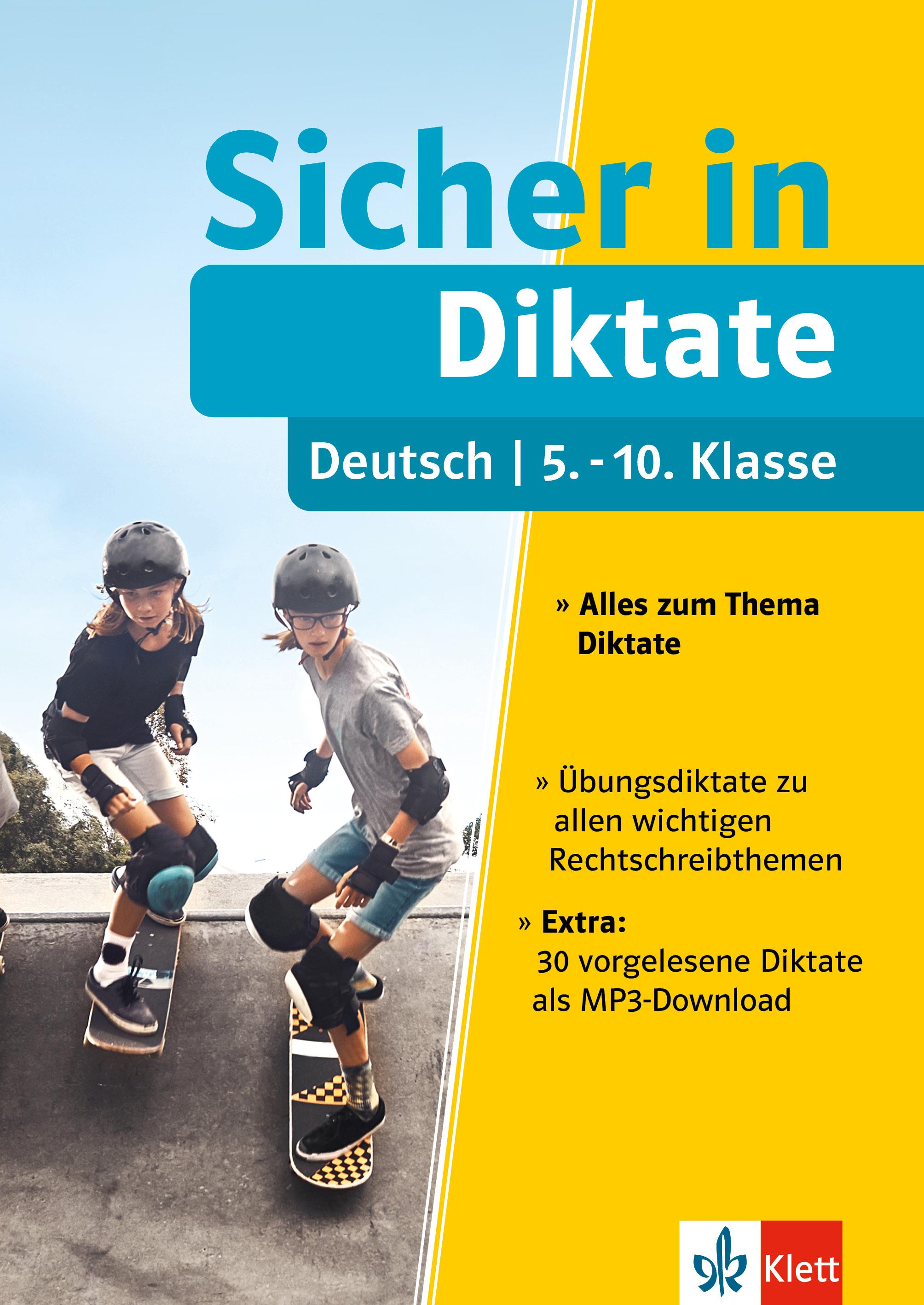 Vorderes Coverbild Klett Sicher in Deutsch Diktate 5.-10. Klasse