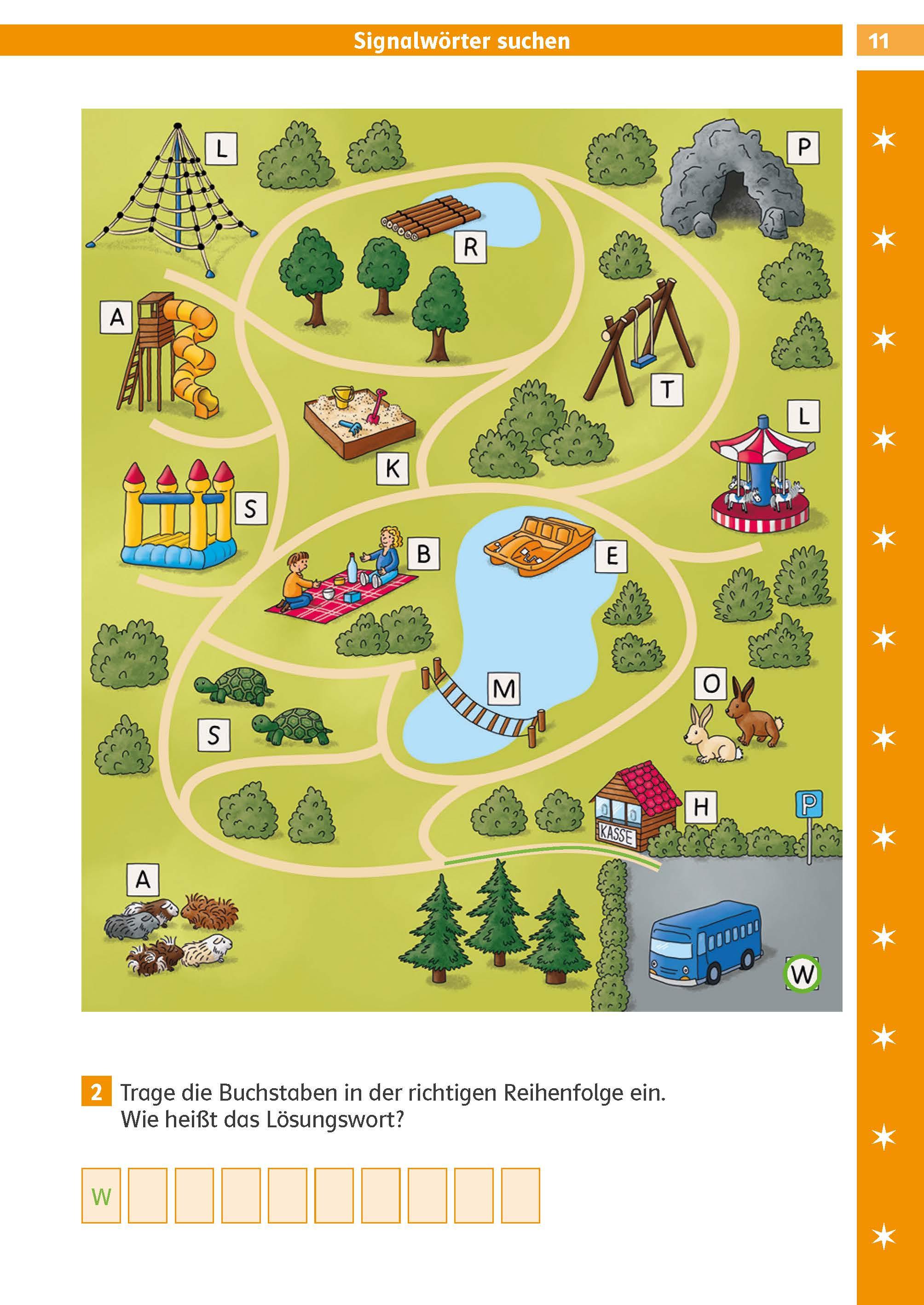Beispielinhalt (Bild) Die Deutsch-Helden: Lesen und verstehen 3. Klasse