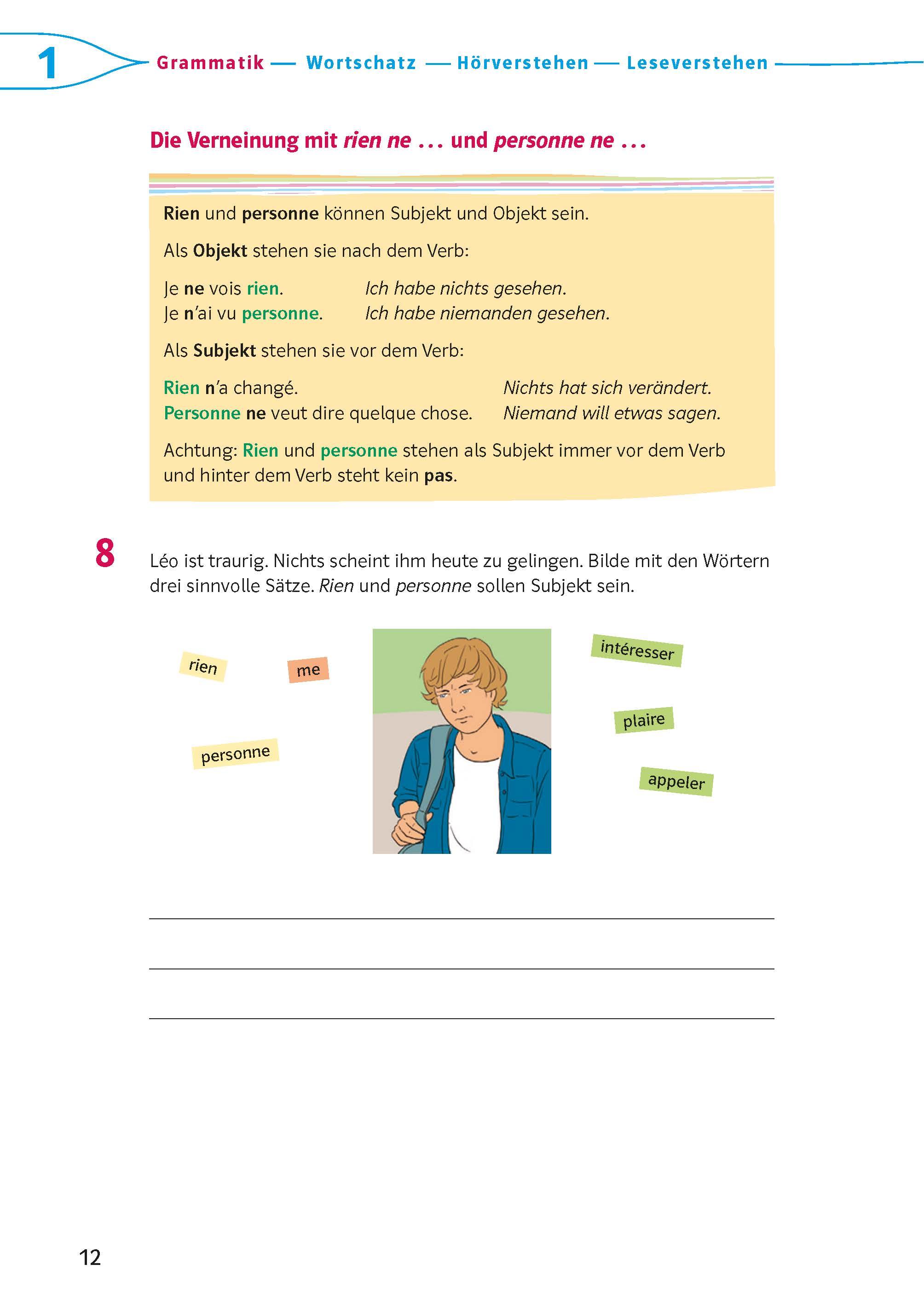 Beispielinhalt (Bild) Découvertes 3 Bayern (ab 2017) - Das Trainingsbuch zum Schulbuch 3. Lernjahr