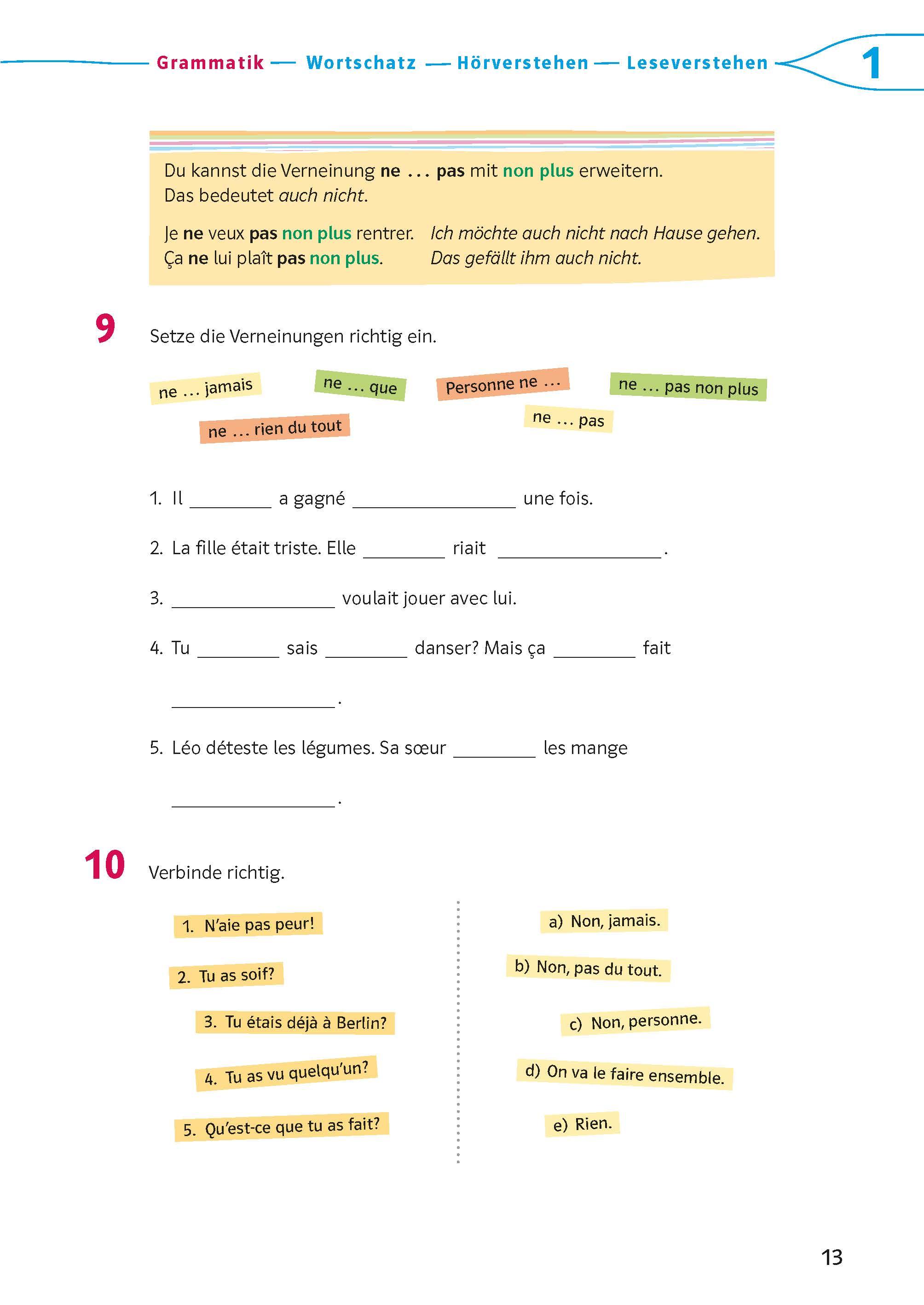 Beispielinhalt (Bild) Découvertes 3 Bayern (ab 2017) - Das Trainingsbuch zum Schulbuch 3. Lernjahr