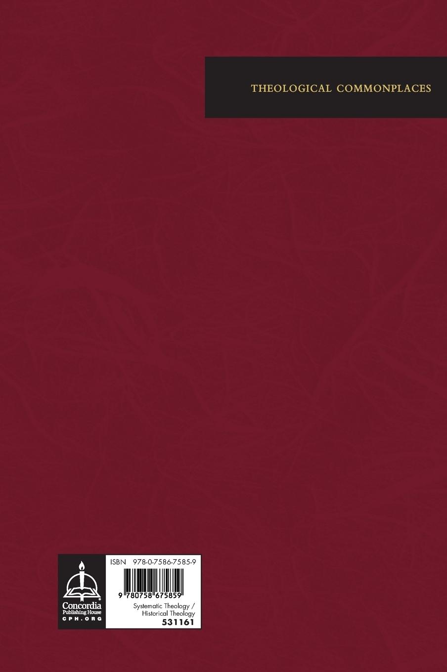 Rückseitencover On the Nature of Theology and on Scripture - Theological Commonplaces - 2nd edition