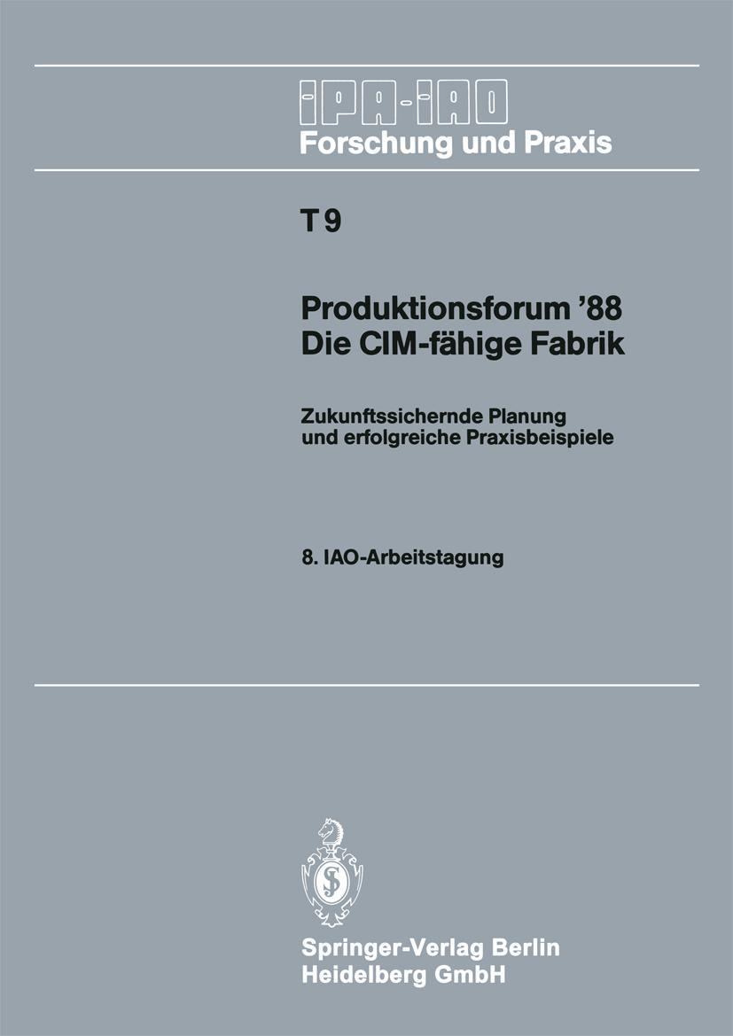Vorderes Coverbild Produktionsforum '88. Die CIM-fähige Fabrik