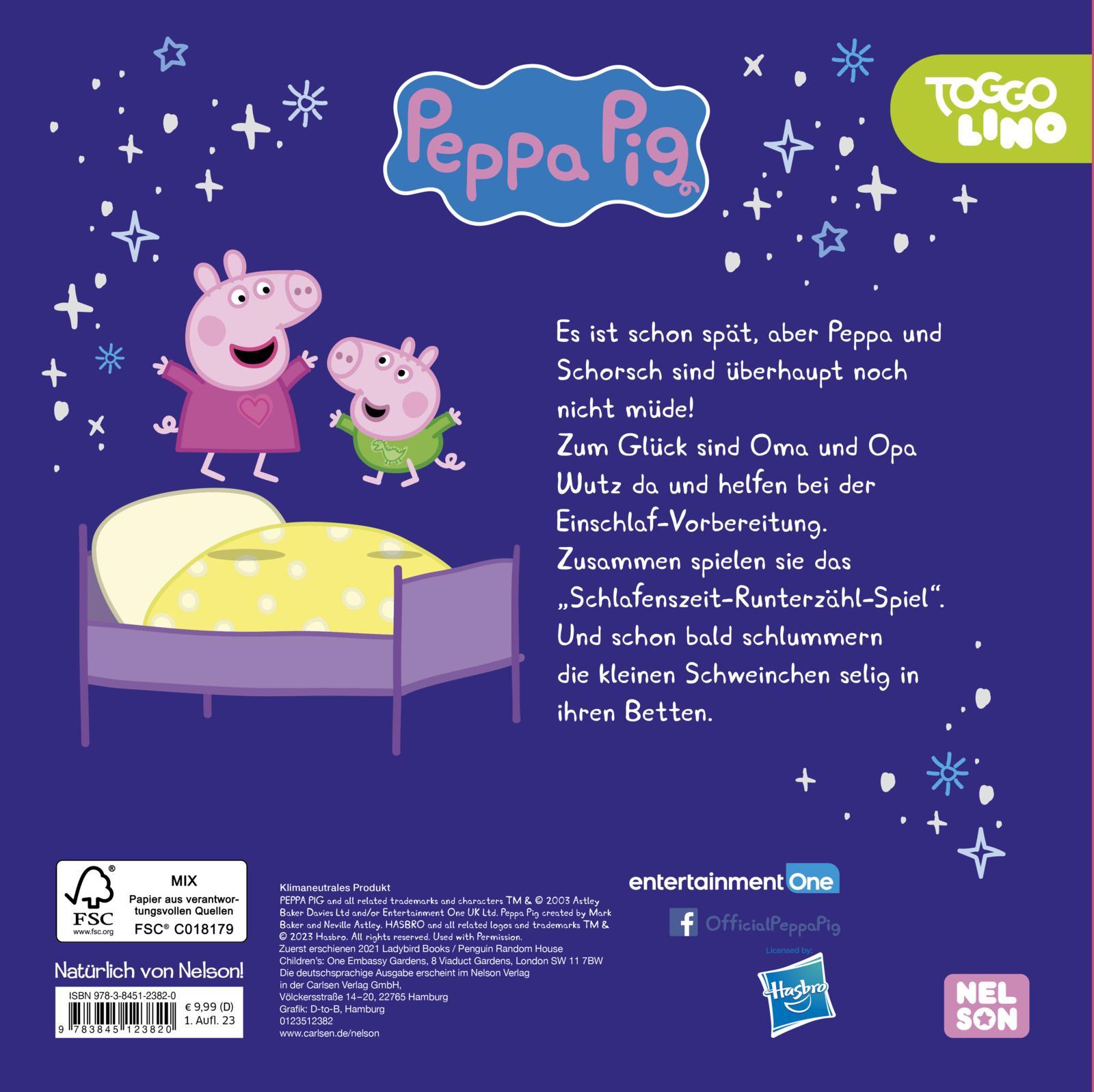 Rückseitencover Peppa Wutz Bilderbuch: Träum schön, Peppa!
