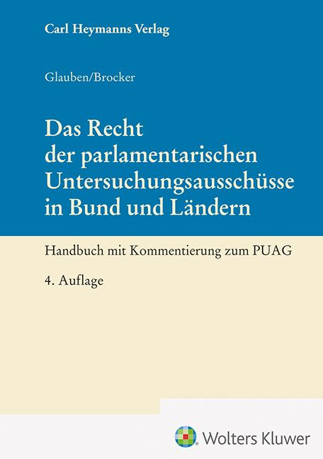 Vorderes Coverbild Das Recht der parlamentarischen Untersuchungsausschüsse in Bund und Ländern