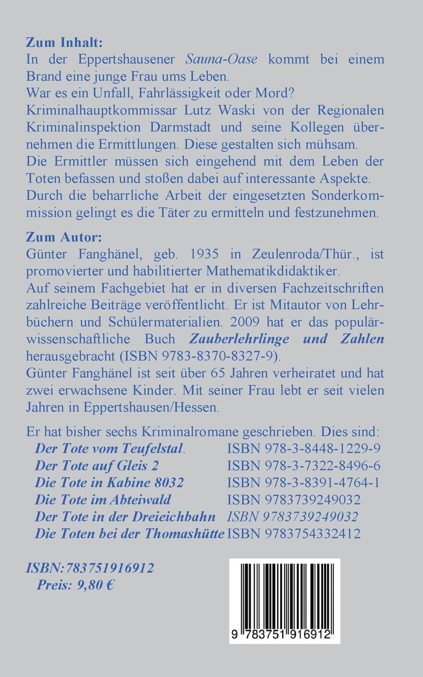 Rückseitencover Die Tote in der Sauna