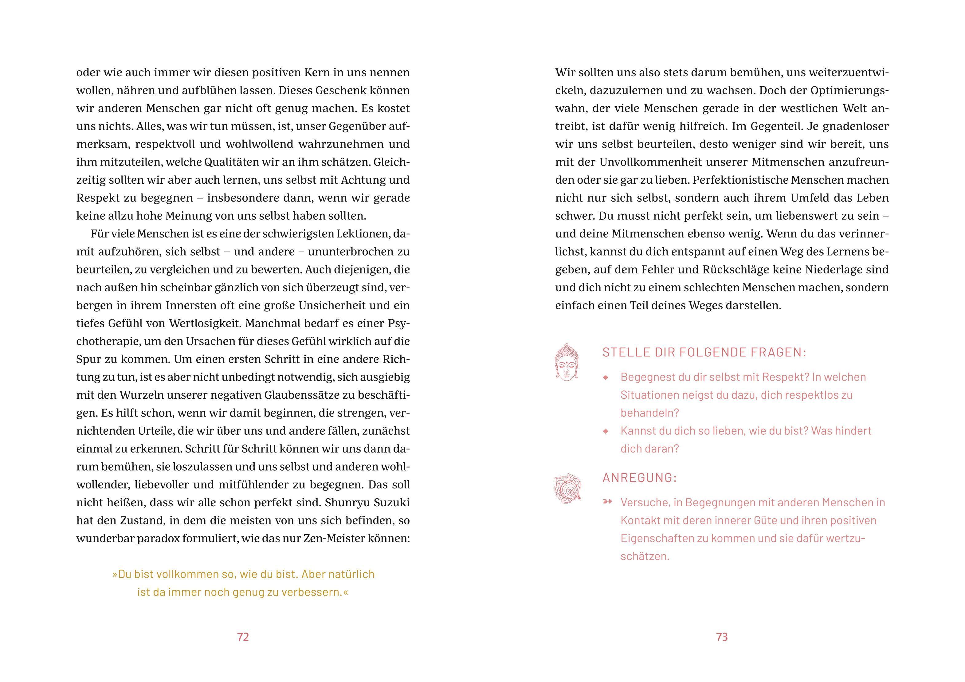 Beispielinhalt (Bild) Buddhas Weisheit in 40 Sprüchen