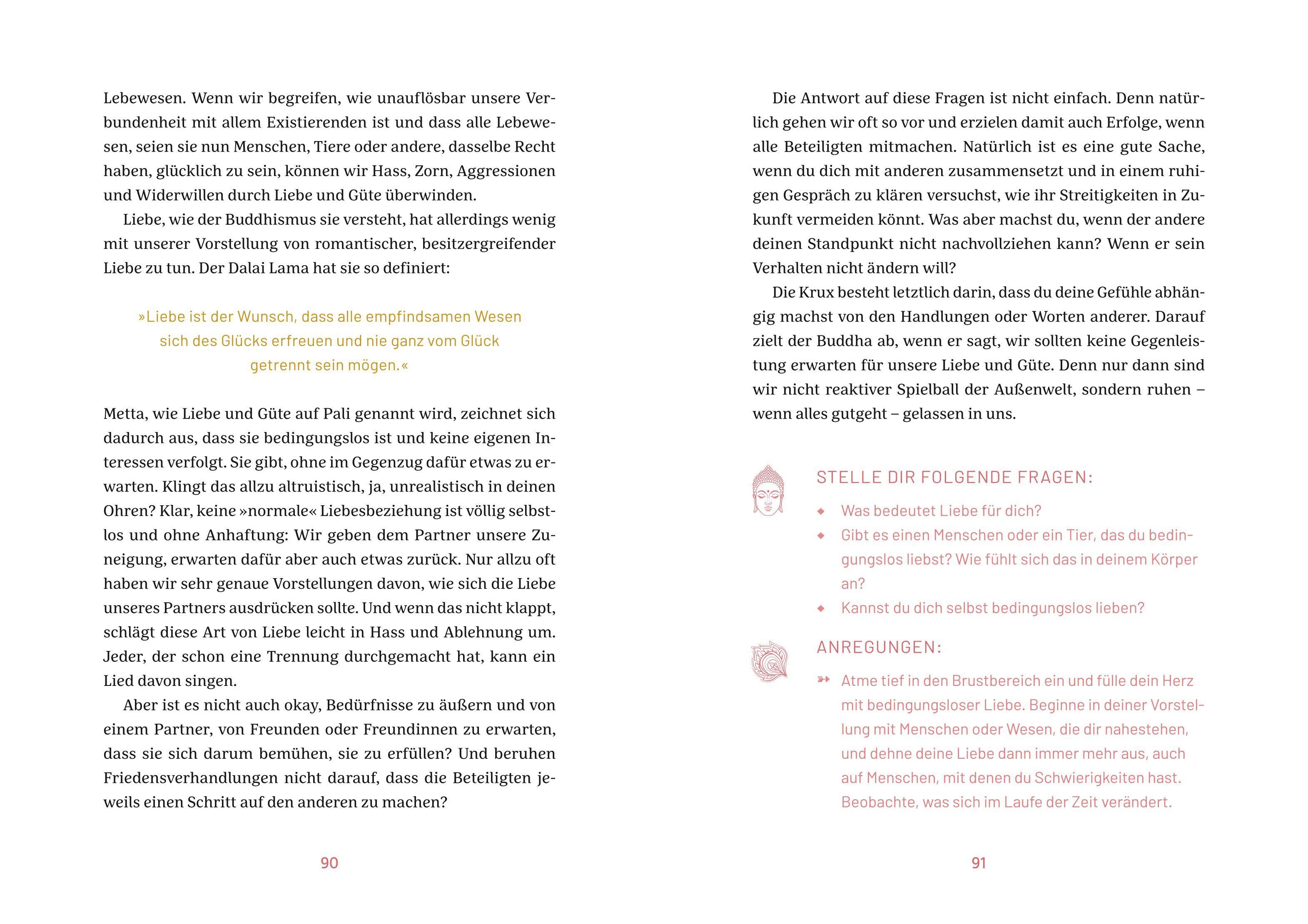 Beispielinhalt (Bild) Buddhas Weisheit in 40 Sprüchen