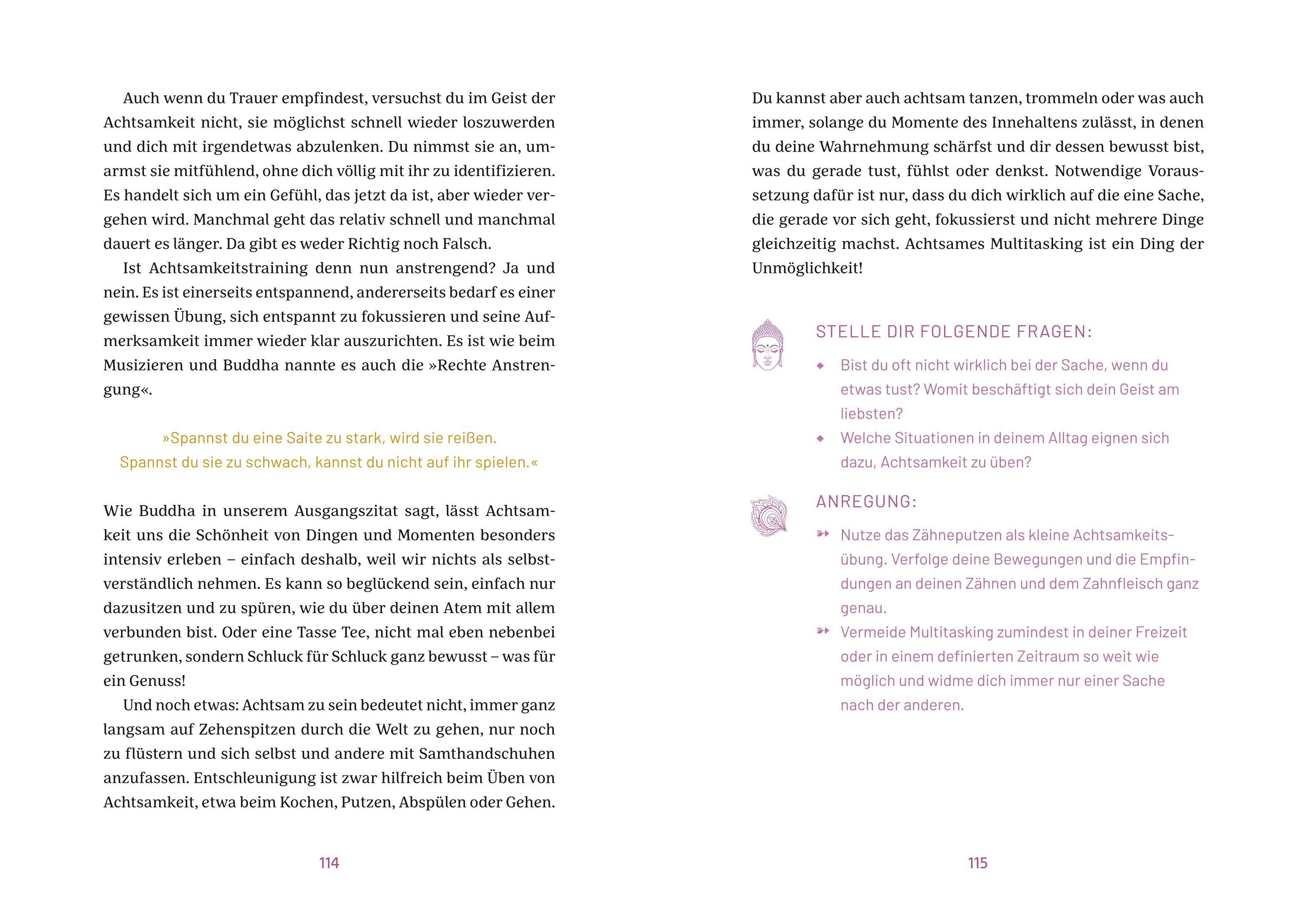 Beispielinhalt (Bild) Buddhas Weisheit in 40 Sprüchen