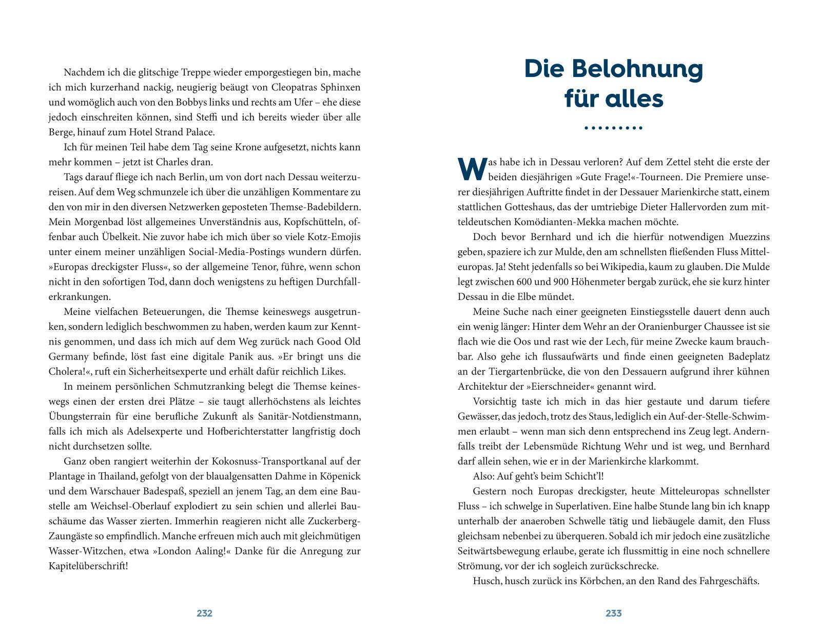 Beispielinhalt (Bild) Herr Boning geht baden