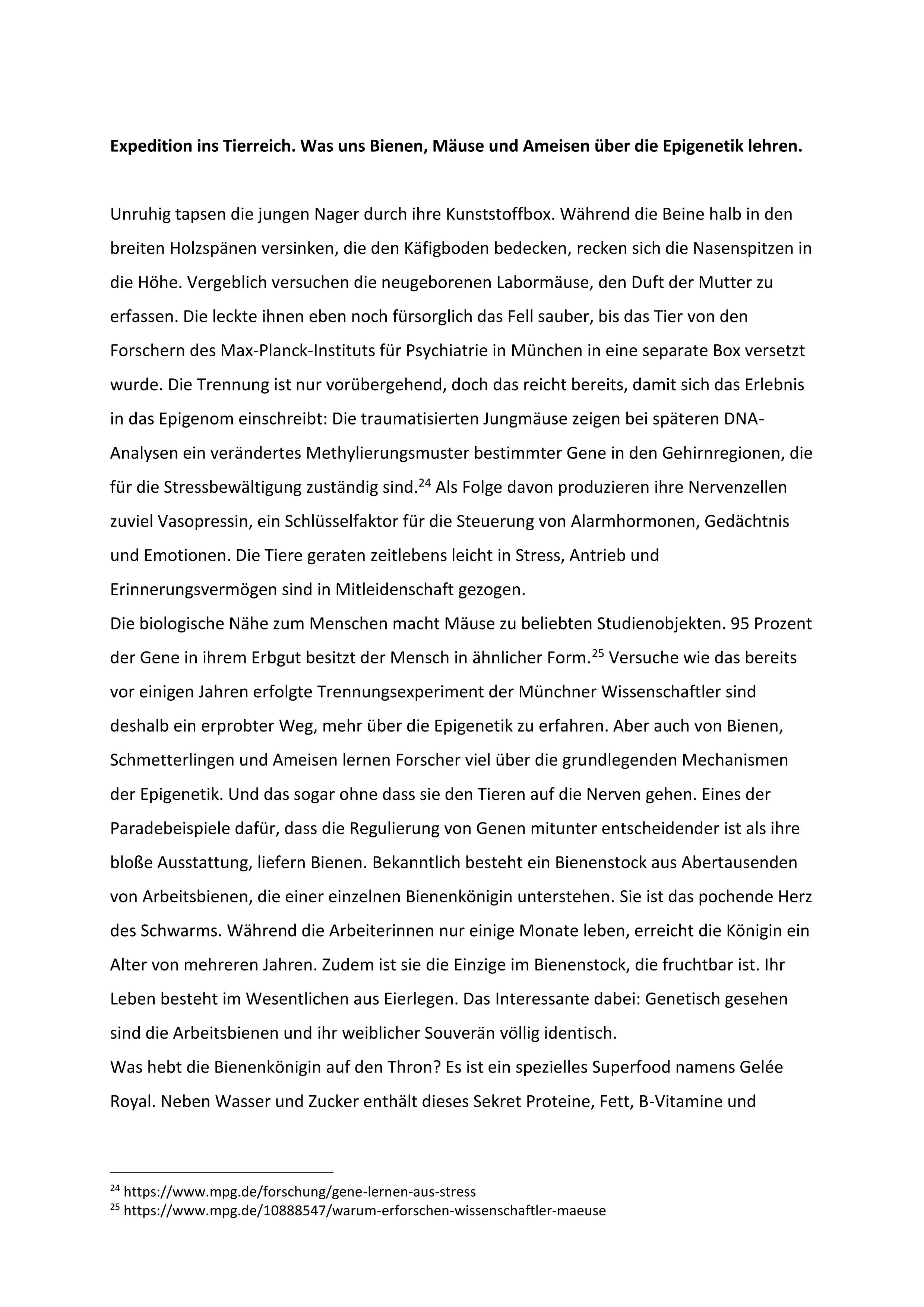 Beispielinhalt (Bild) Verjünge deine Gene!