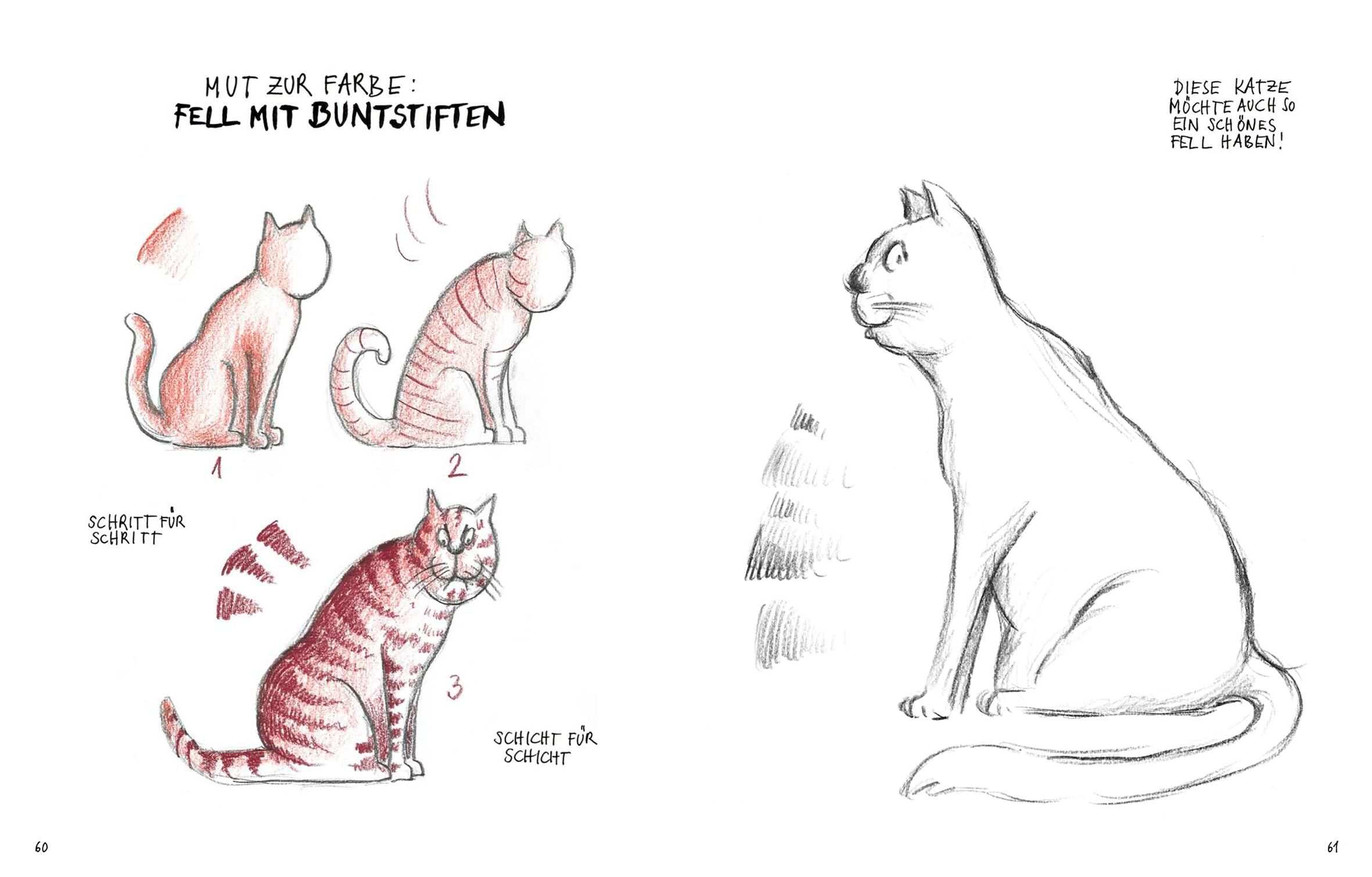 Beispielinhalt (Bild) Ich kann (keine) Katzen zeichnen
