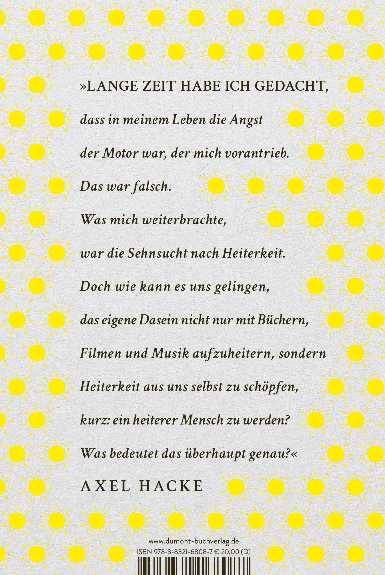 Rückseitencover Über die Heiterkeit in schwierigen Zeiten und die Frage, wie wichtig uns der Ernst des Lebens sein sollte